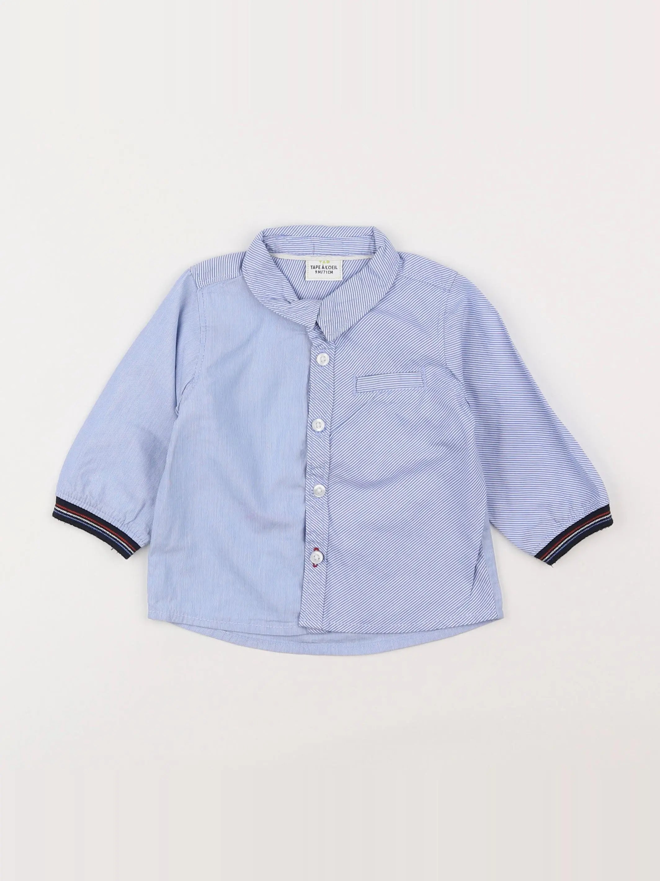 Tape à l'oeil - chemise bleu - 9 mois