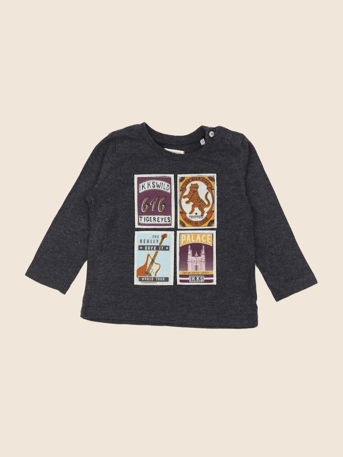 IKKS - tee-shirt gris - 6 mois