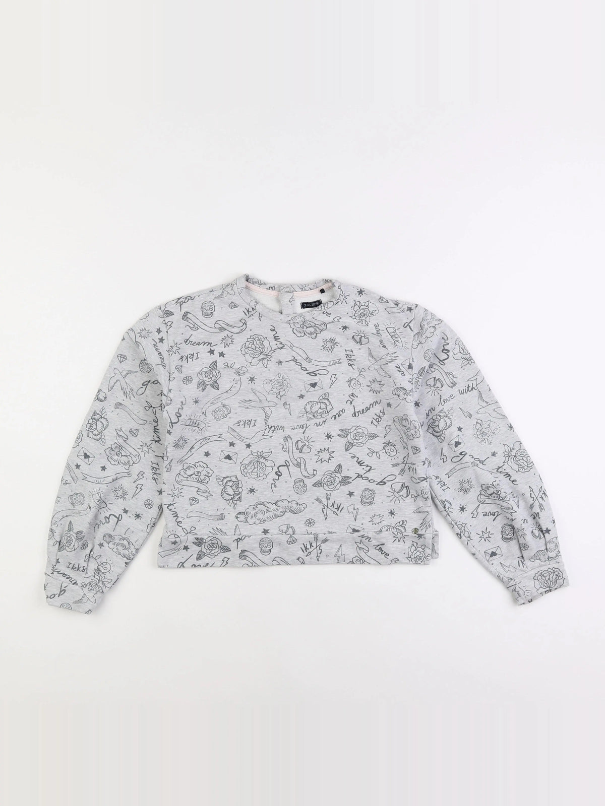 IKKS - sweat court gris - 12 ans