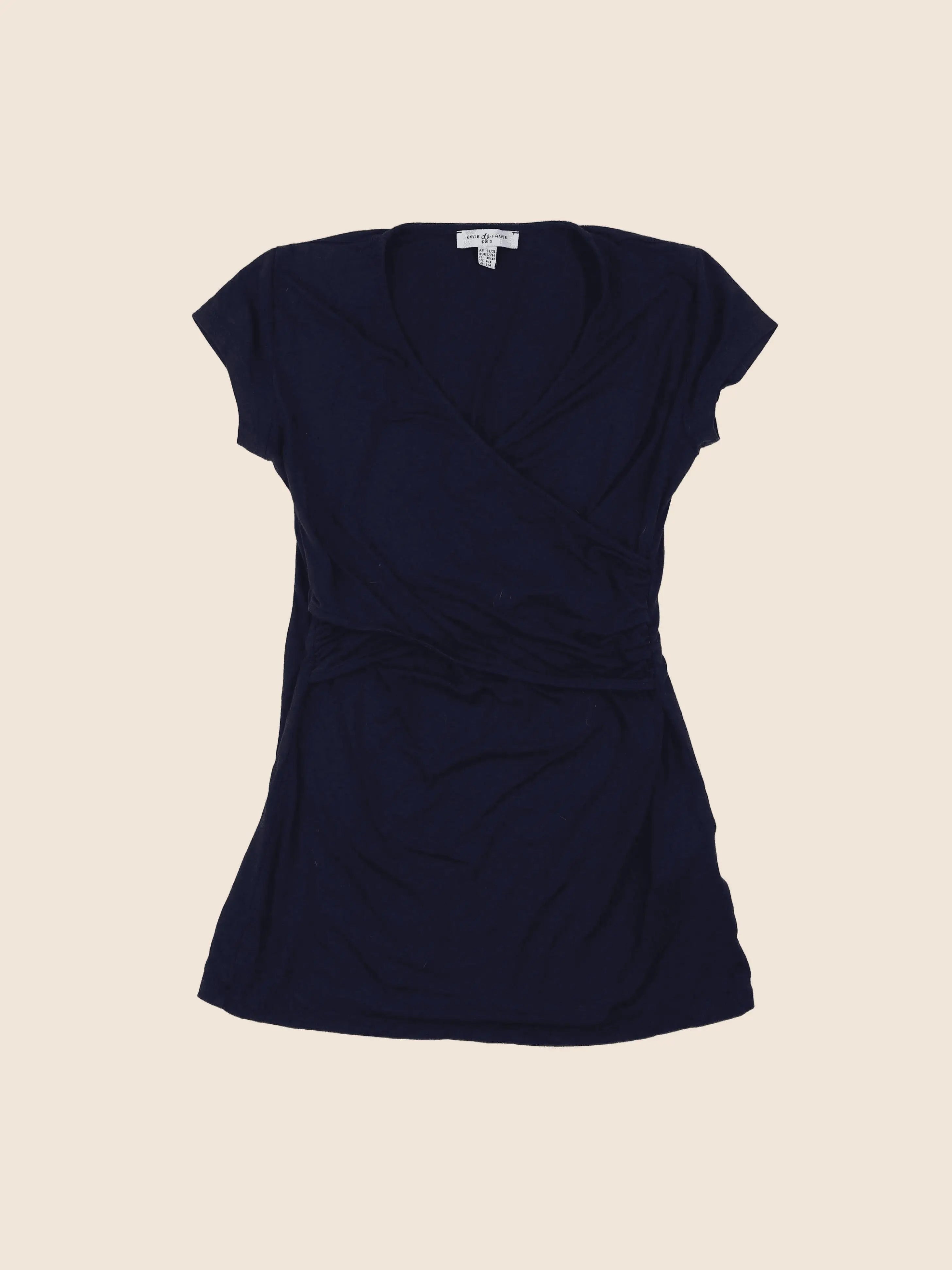 Envie de fraise - tee-shirt grossesse, allaitement bleu - 34 à 36