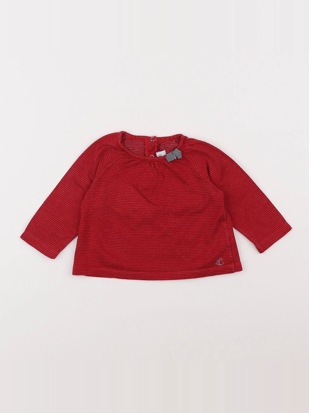 Petit Bateau - tee-shirt rouge - 6 mois