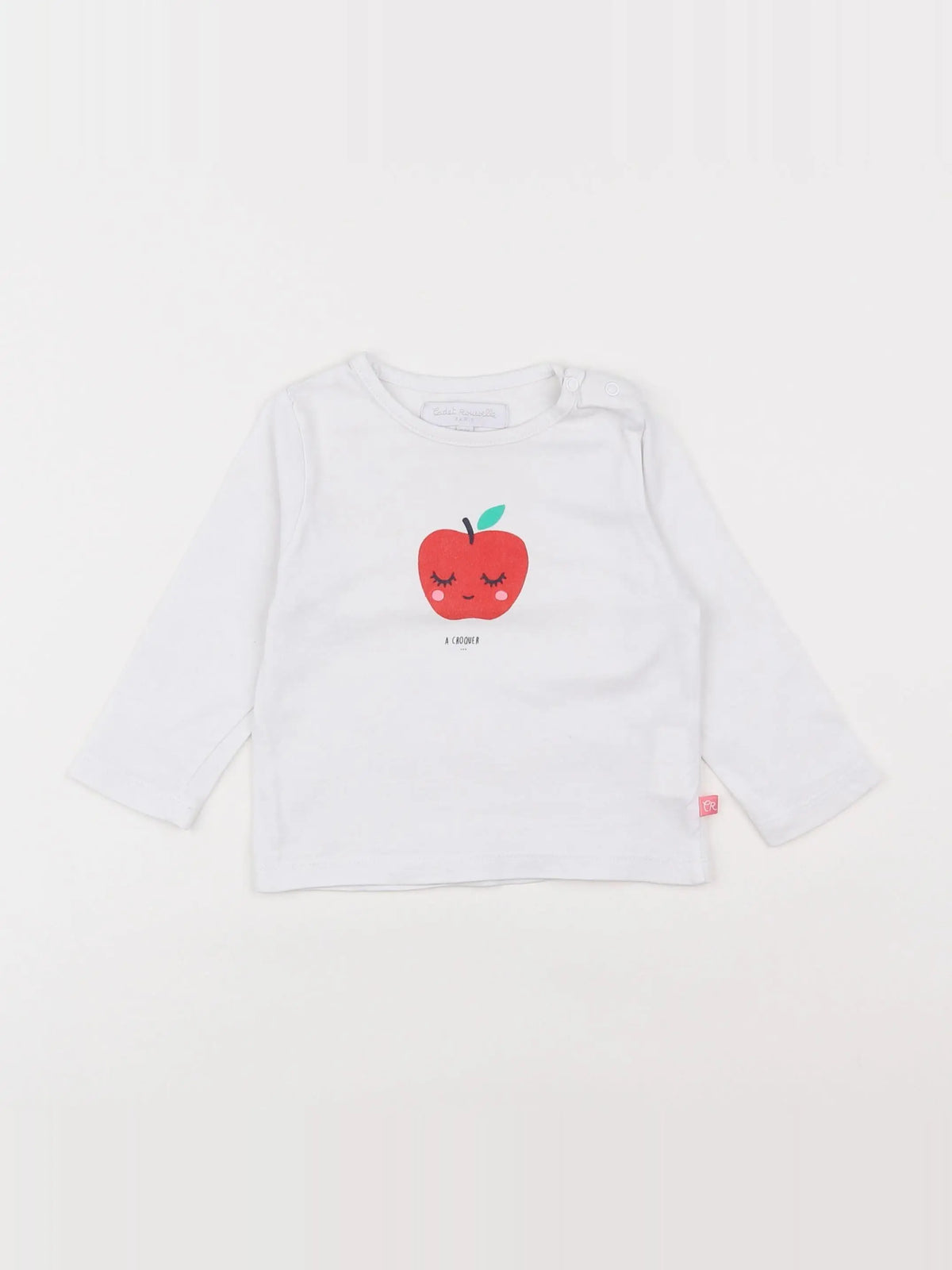 Cadet Rousselle - tee-shirt blanc, rouge - 6 mois