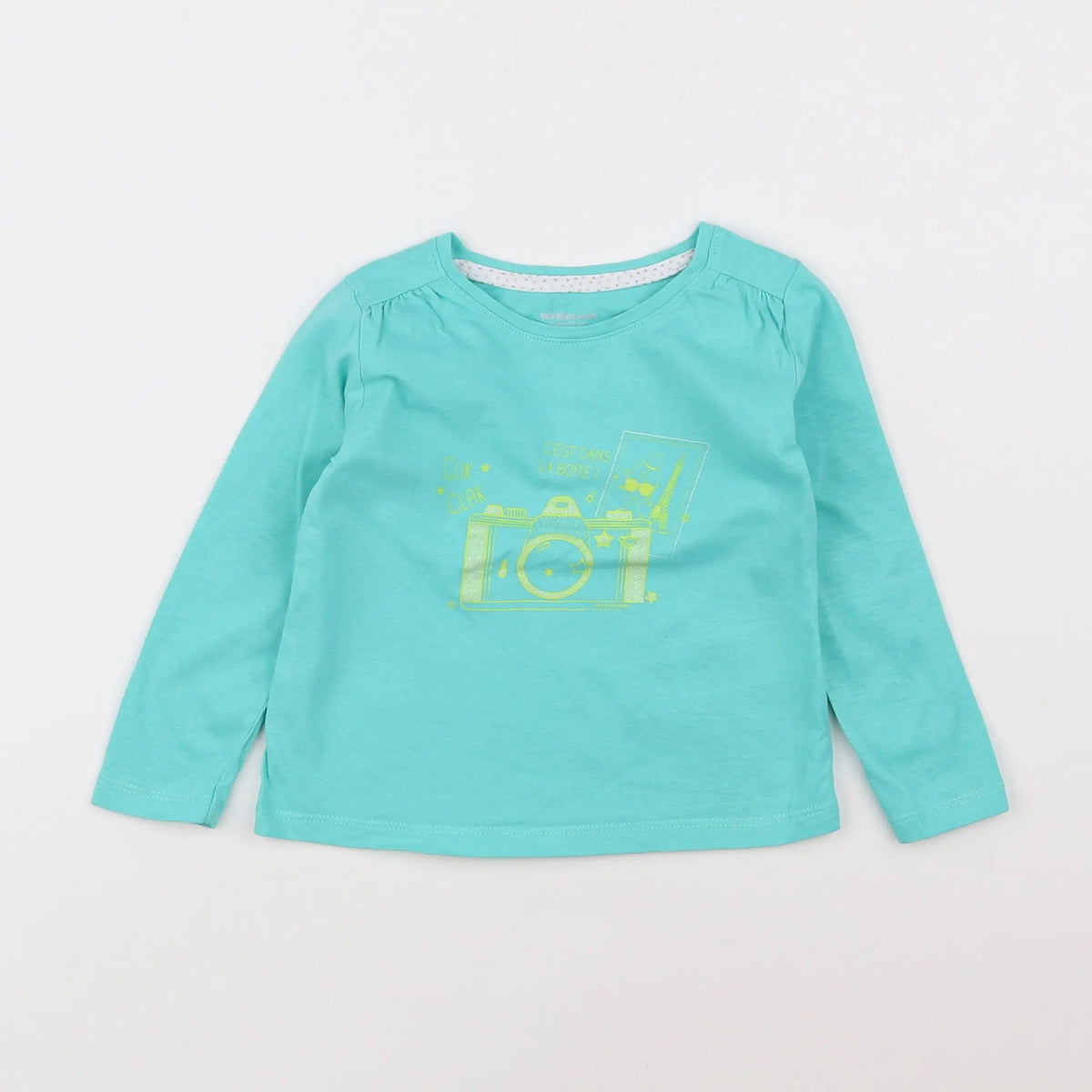 Vertbaudet - tee-shirt bleu - 2 ans