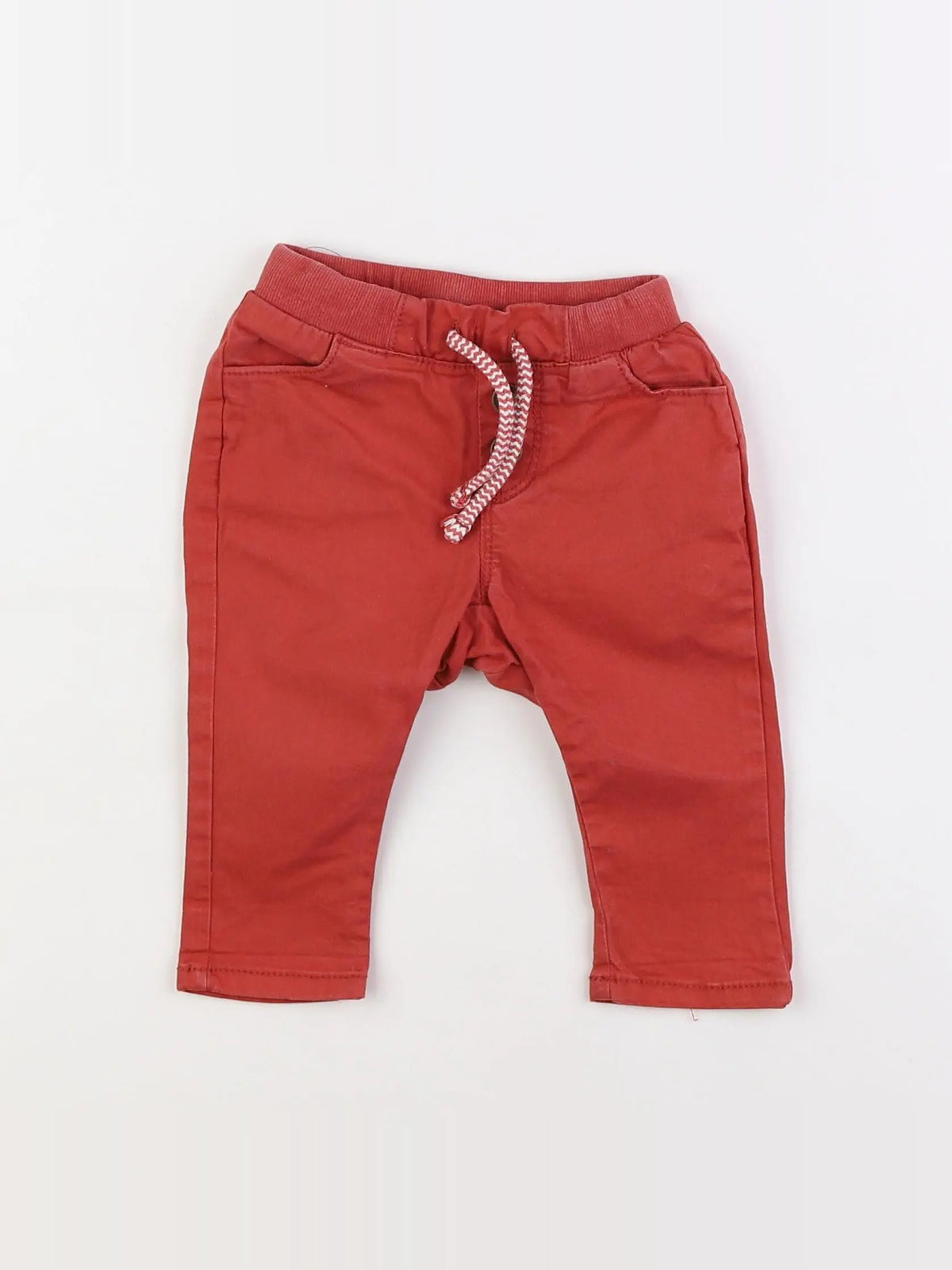 Tape à l'oeil - pantalon doublé rouge - 6 mois