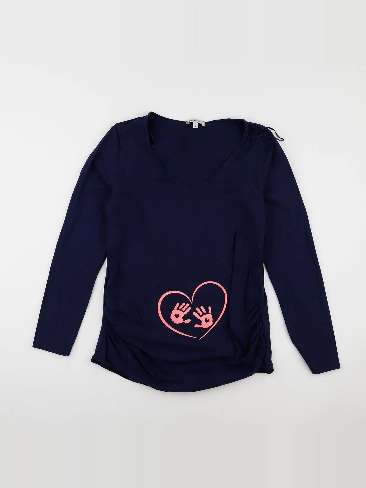 La Halle - tee-shirt grossesse bleu, rose - 44 à 46
