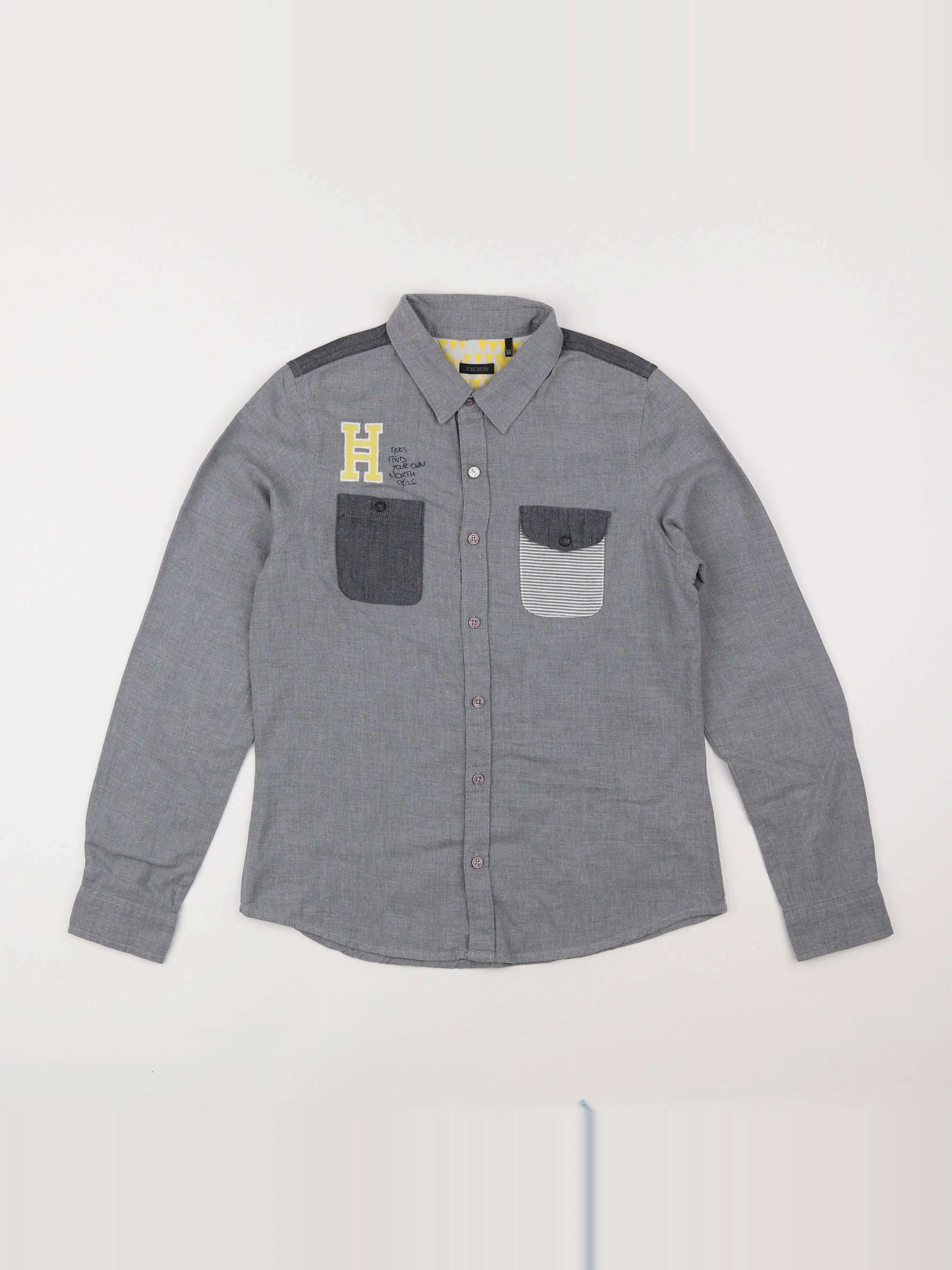 IKKS - chemise gris - 12 ans