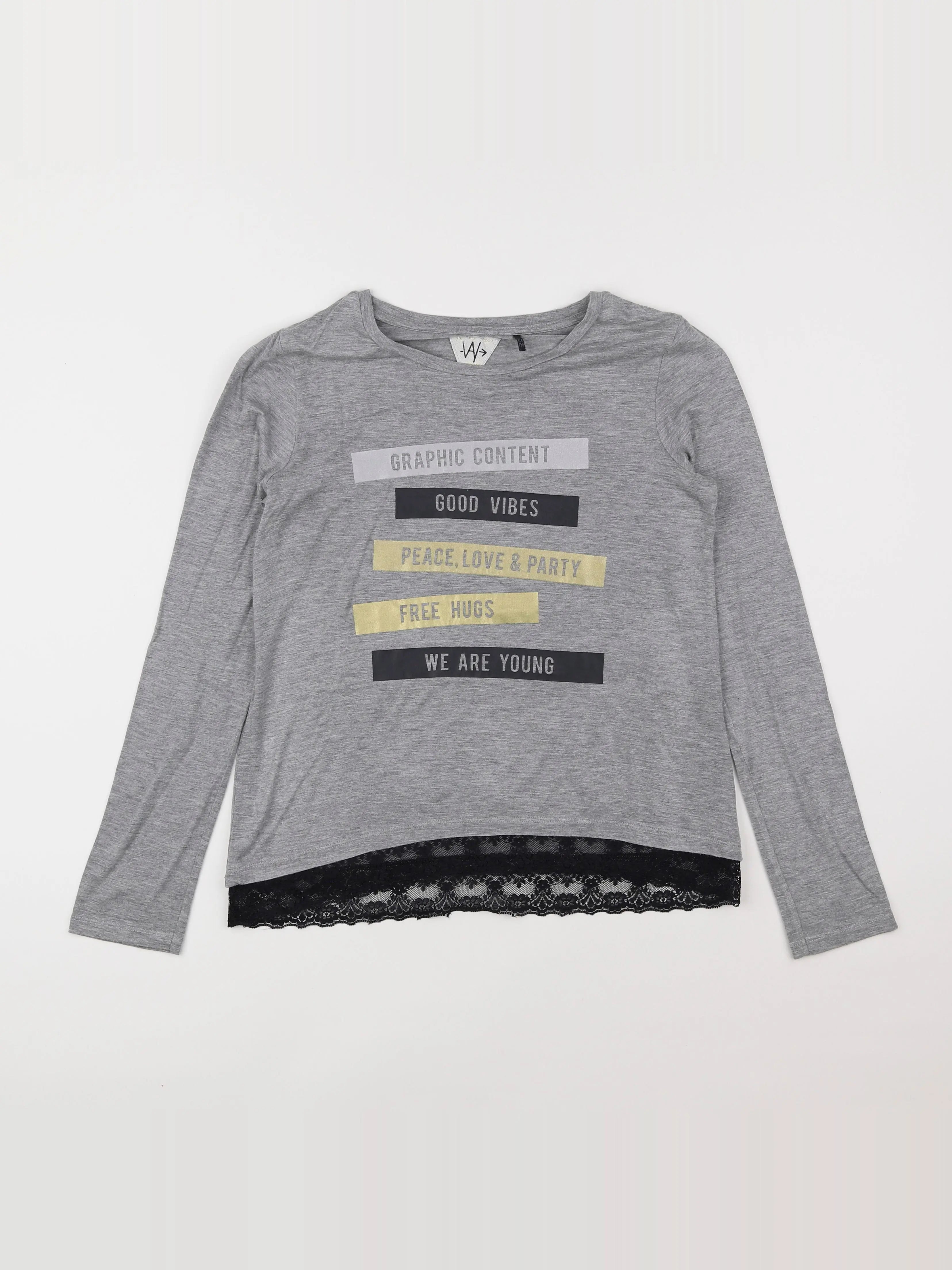 IKKS - tee-shirt gris - 12 ans