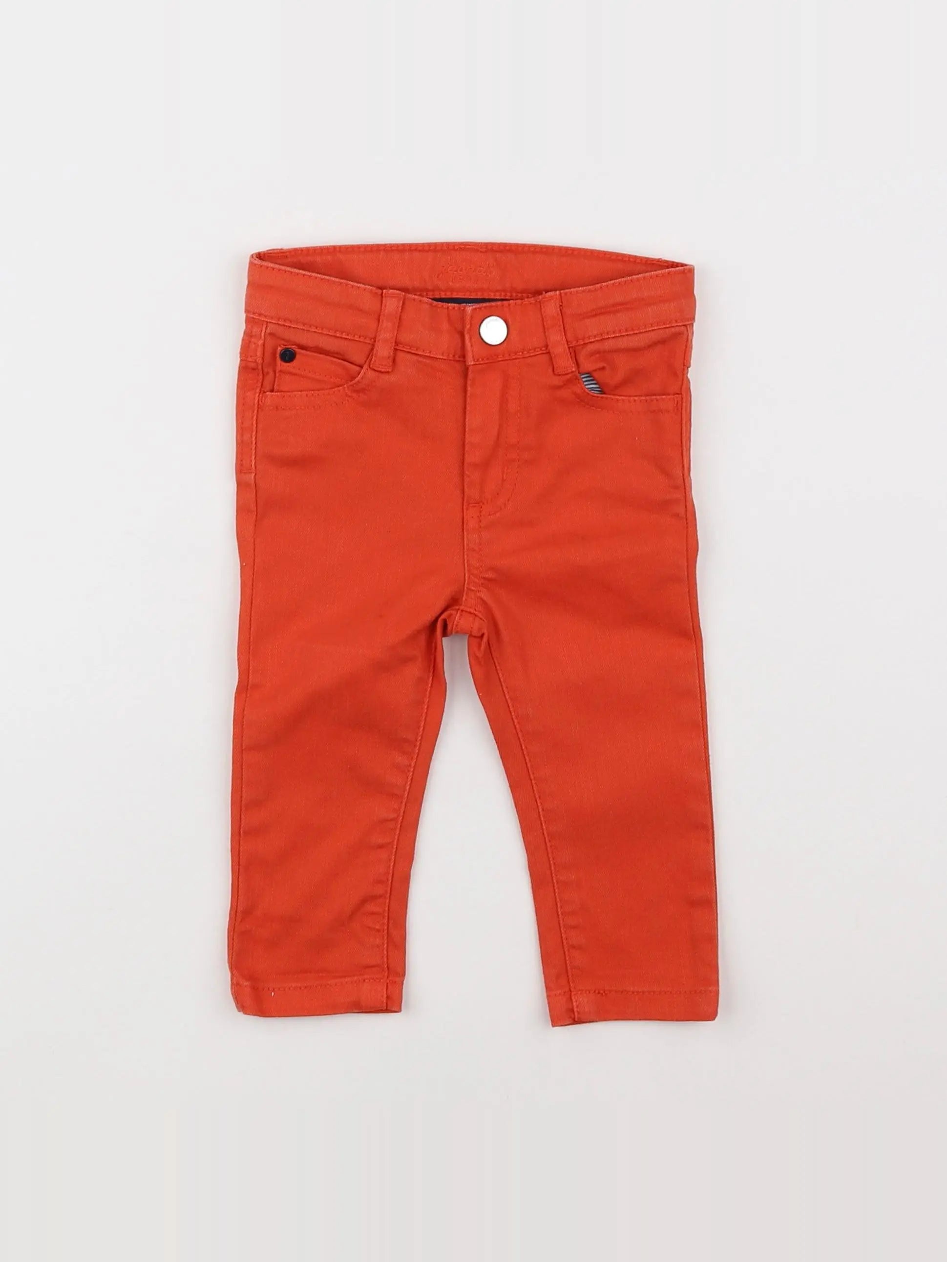 Jacadi - jean orange - 12 mois