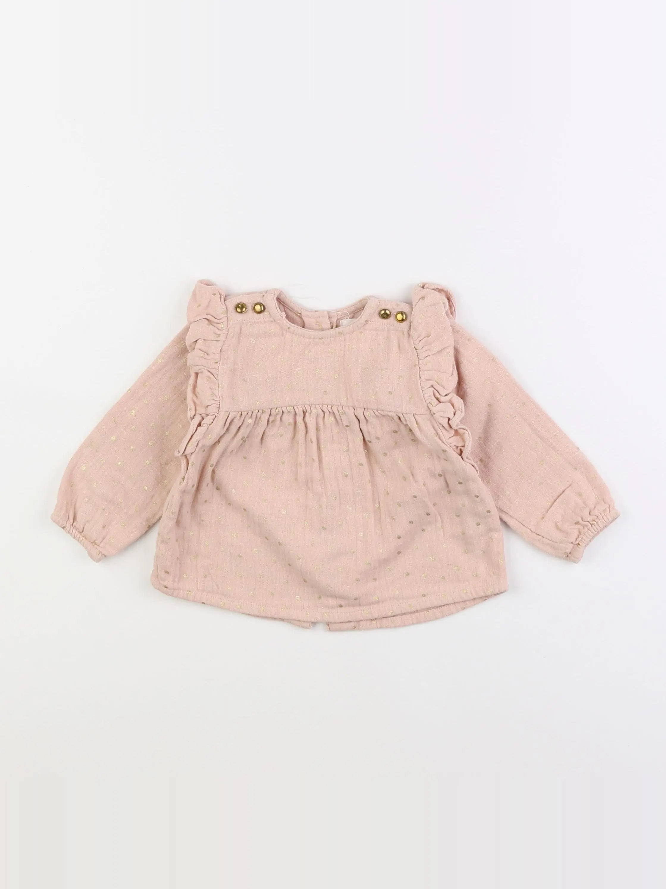 Louis Louise - blouse rose - 12 mois