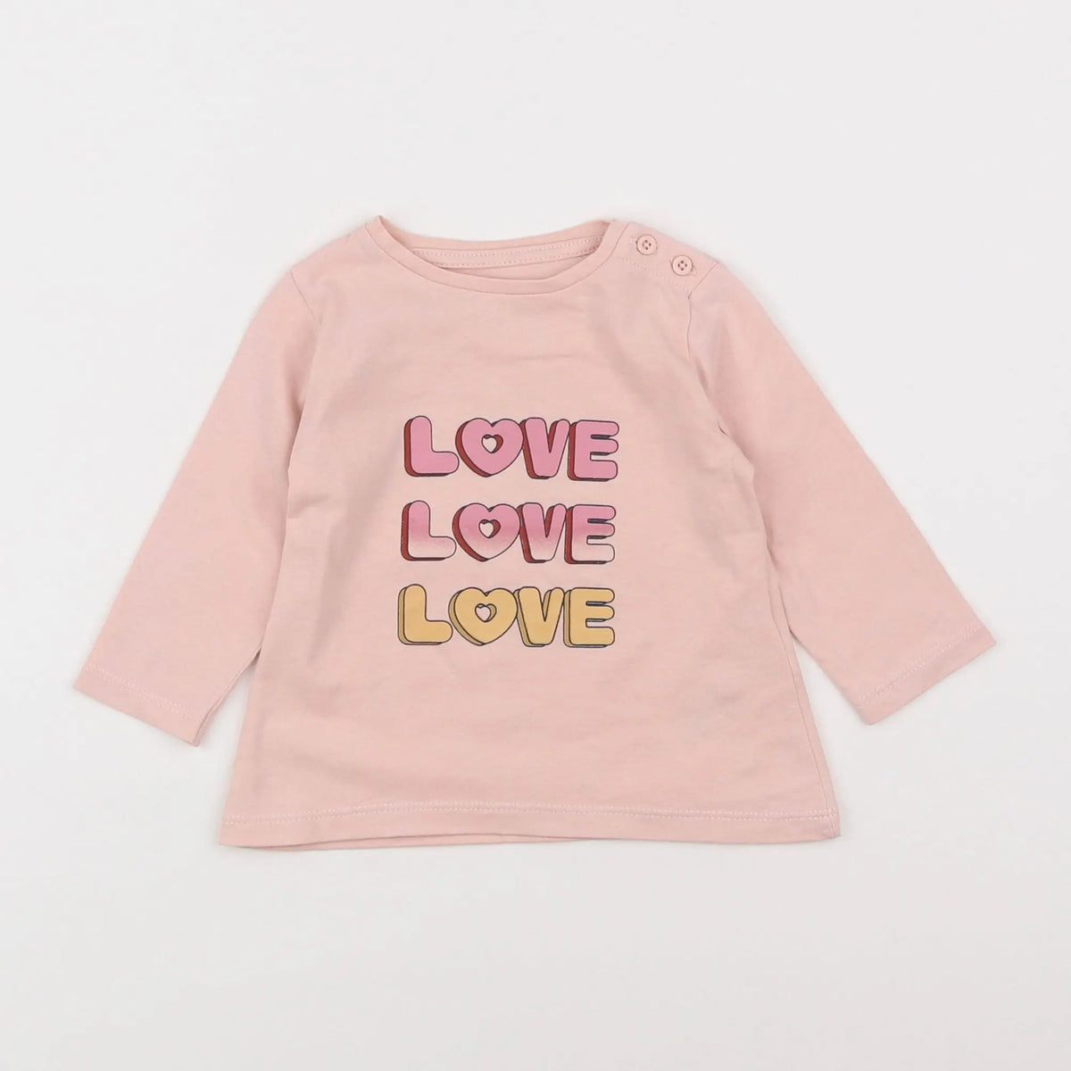 Vertbaudet - tee-shirt rose - 6 mois