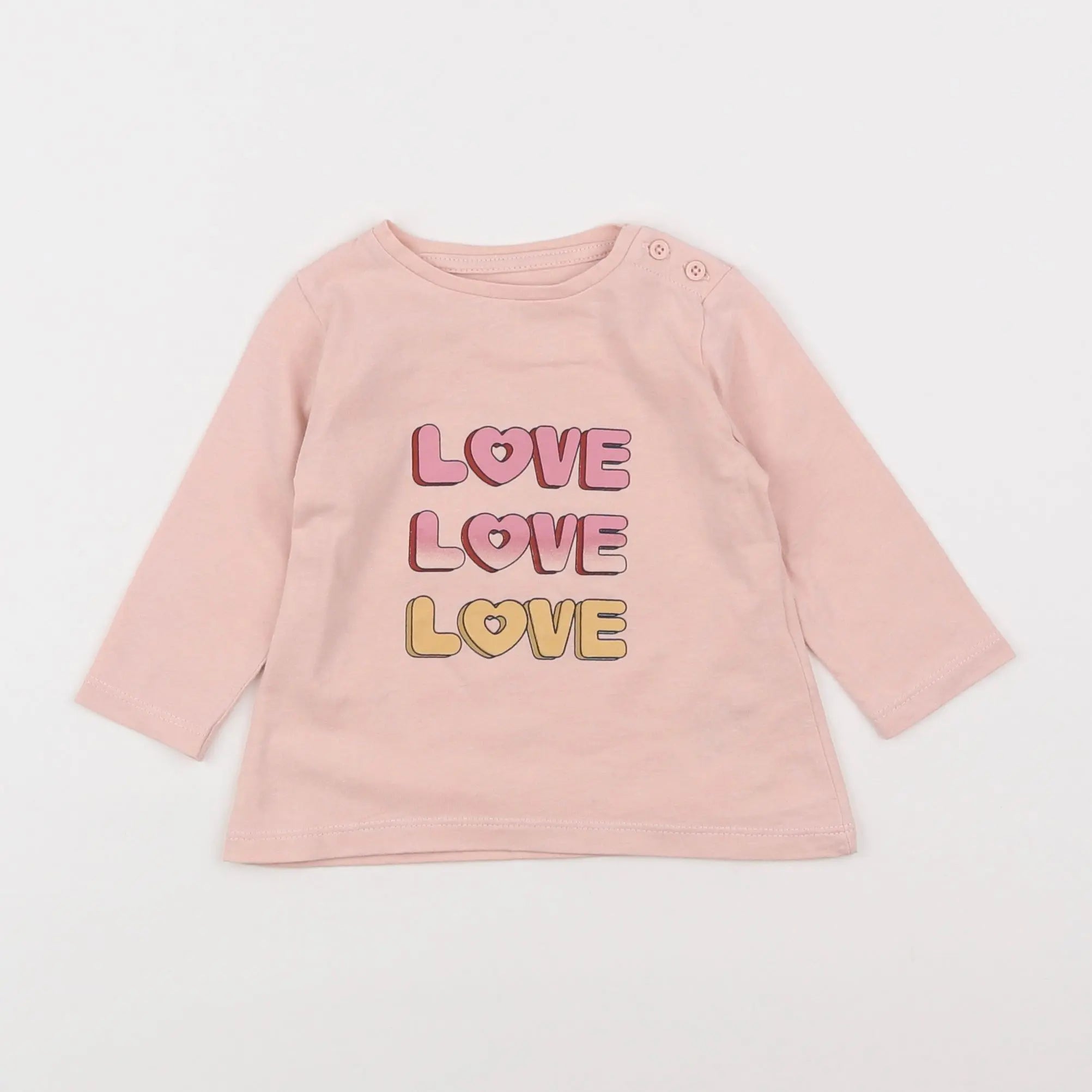 Vertbaudet - tee-shirt rose - 6 mois