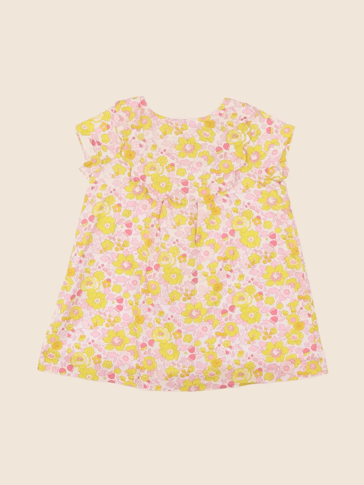 Jacadi - robe liberty jaune - 12 mois