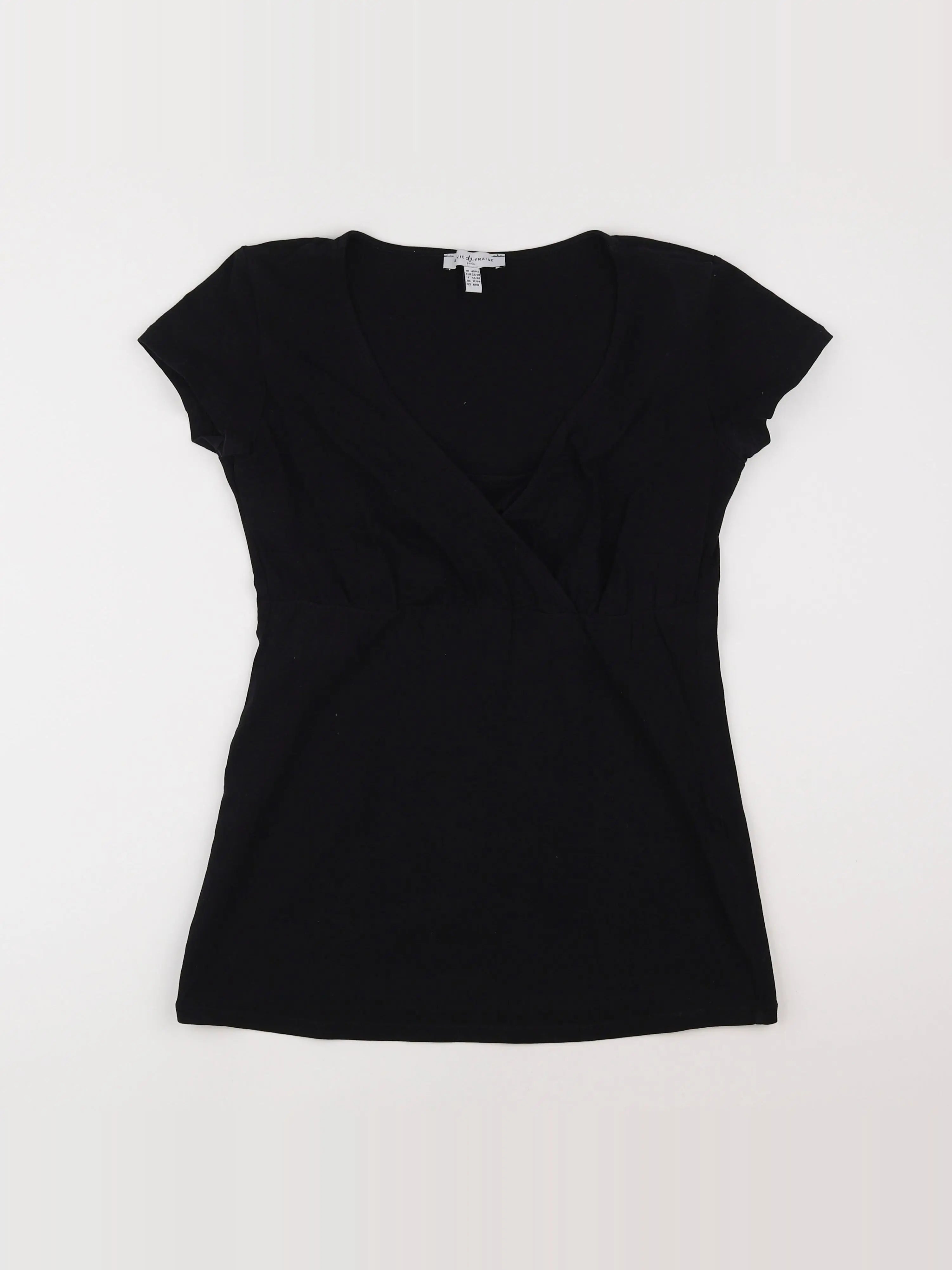 Envie de fraise - tee-shirt grossesse noir - 42