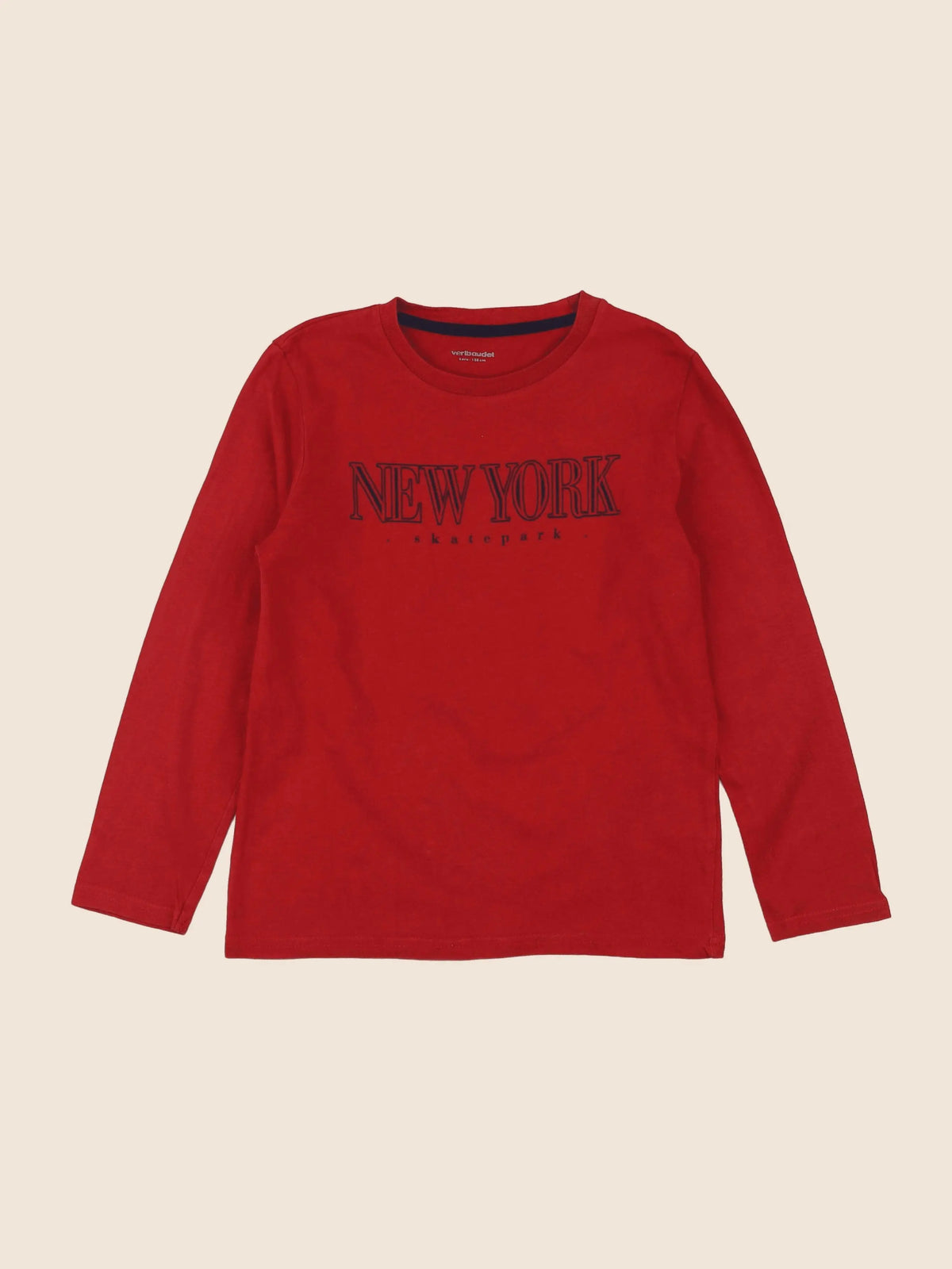 Vertbaudet - tee-shirt rouge - 8 ans