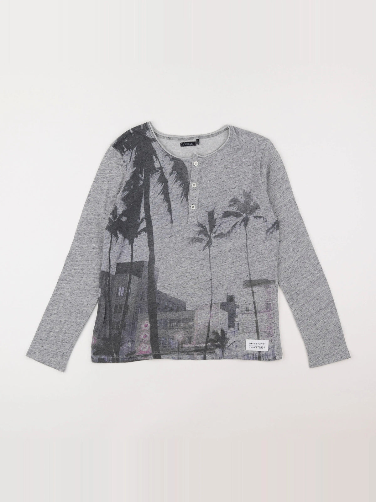 IKKS - tee-shirt gris - 10 ans