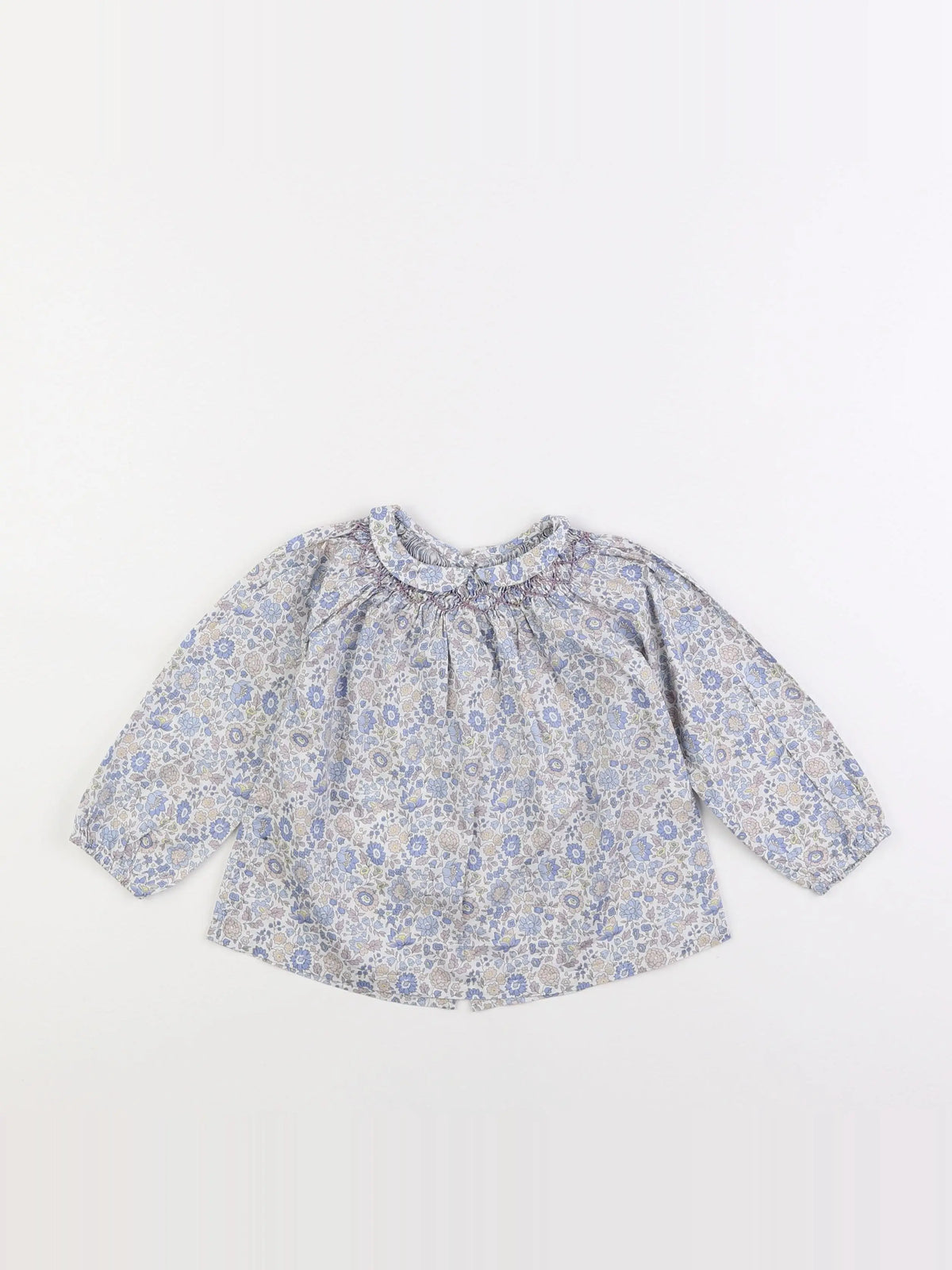 Marie Puce - blouse bleu - 2 ans