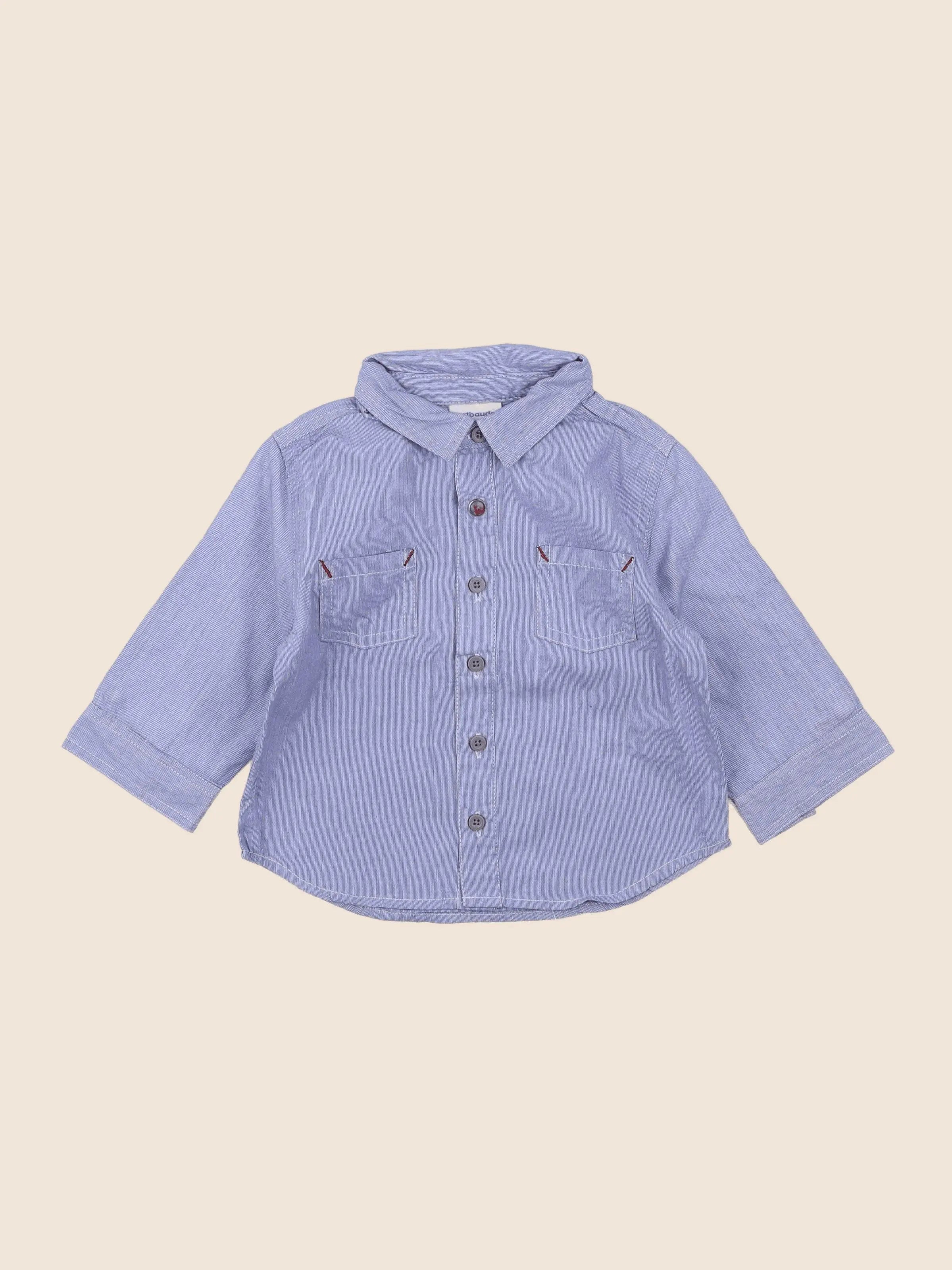 Vertbaudet - chemise bleu - 18 mois