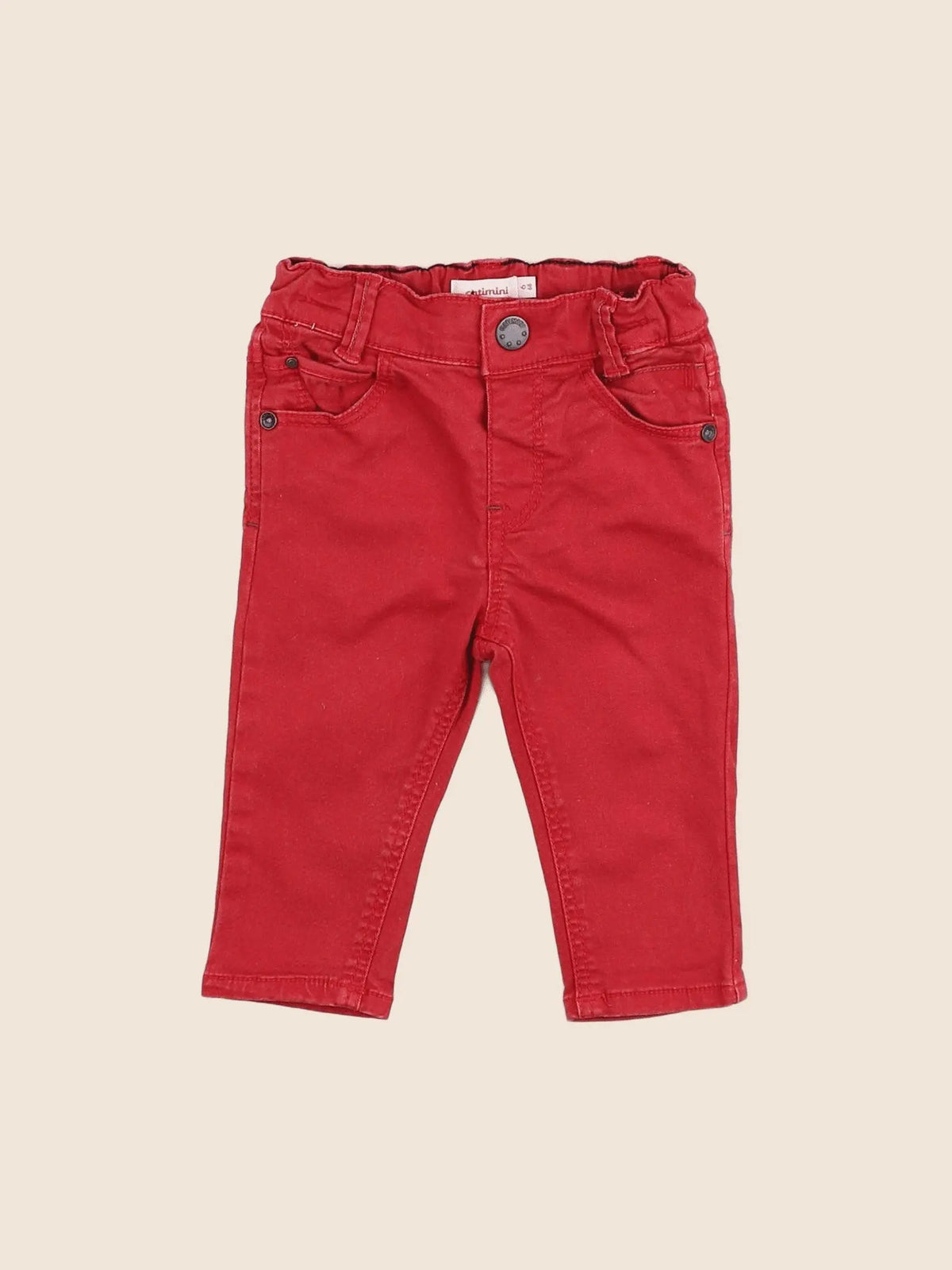 Catimini - jean rouge - 6 mois
