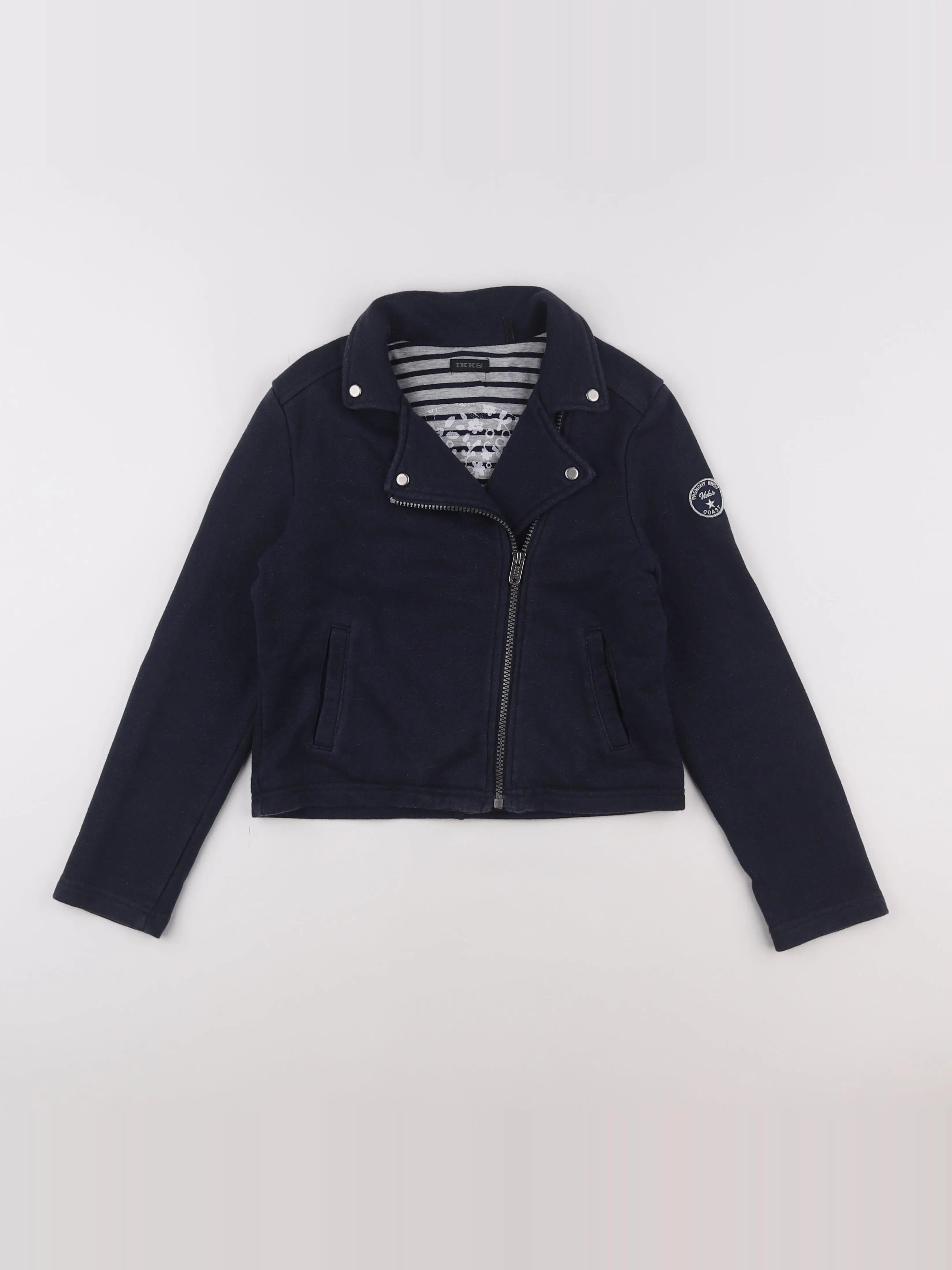 IKKS - veste bleu, argent - 10 ans