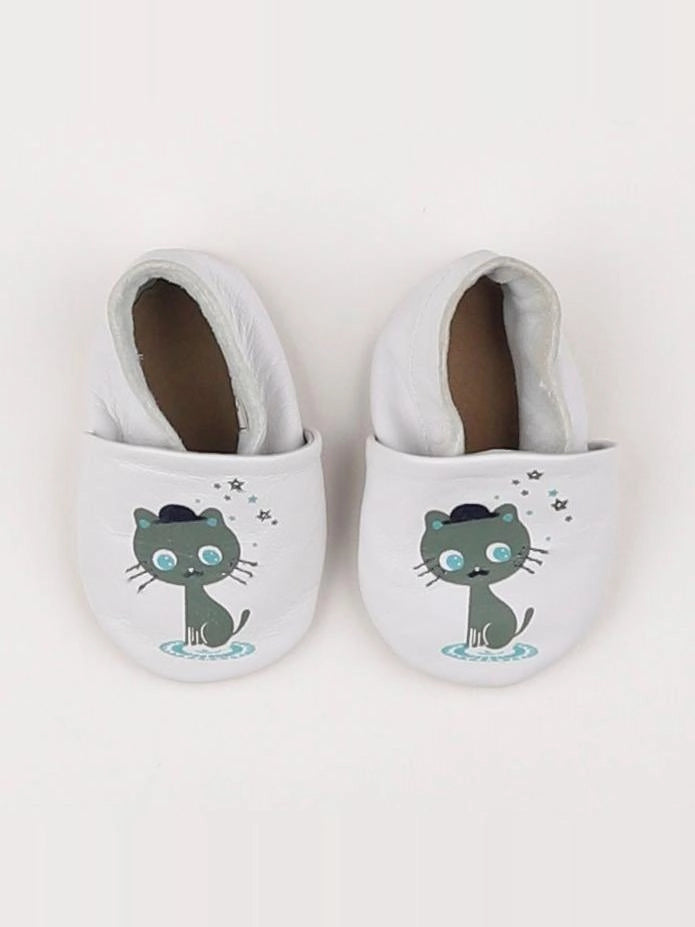 Vertbaudet - chaussons blanc - pointure 15