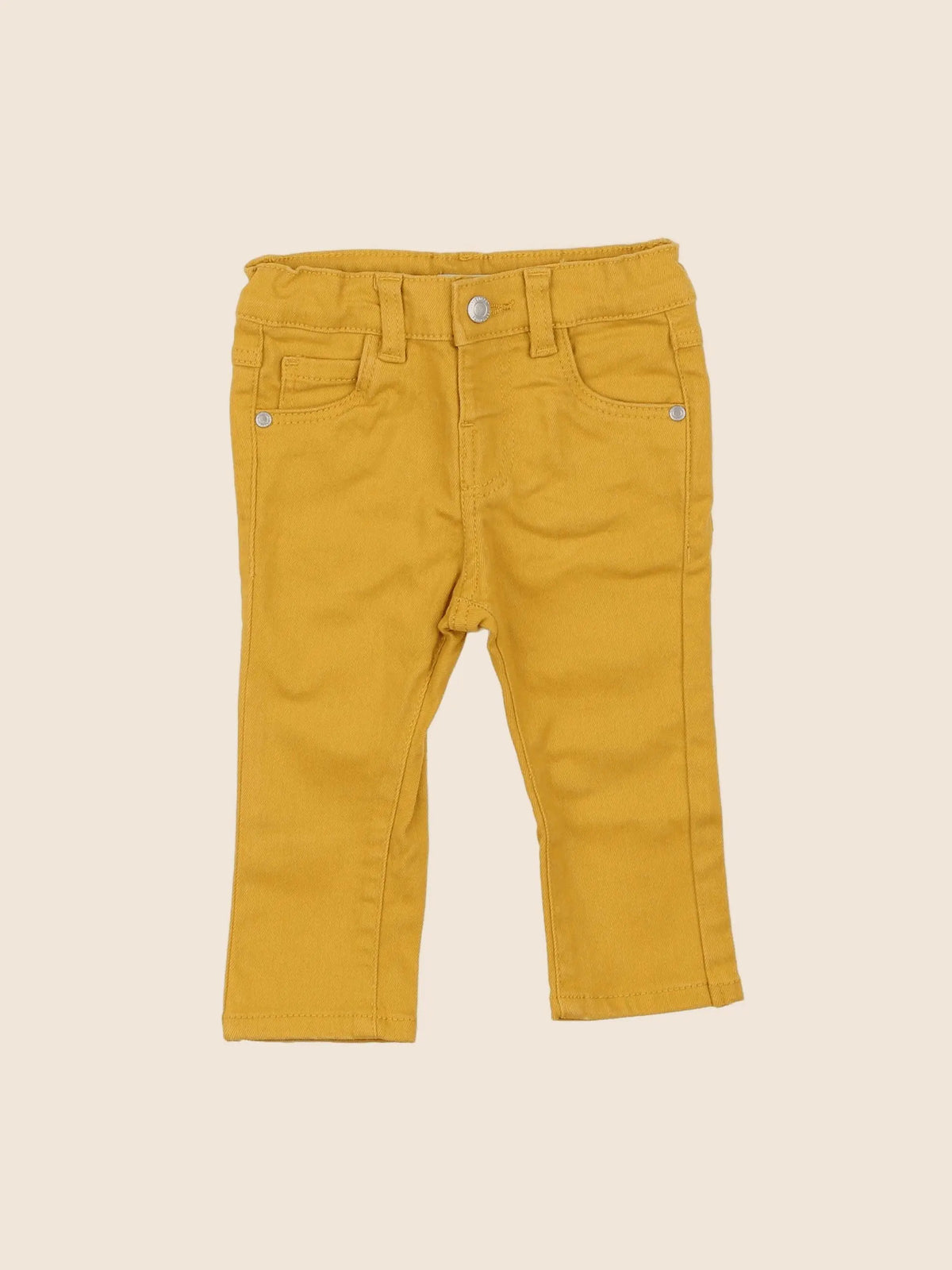 Vertbaudet - pantalon jaune - 12 mois
