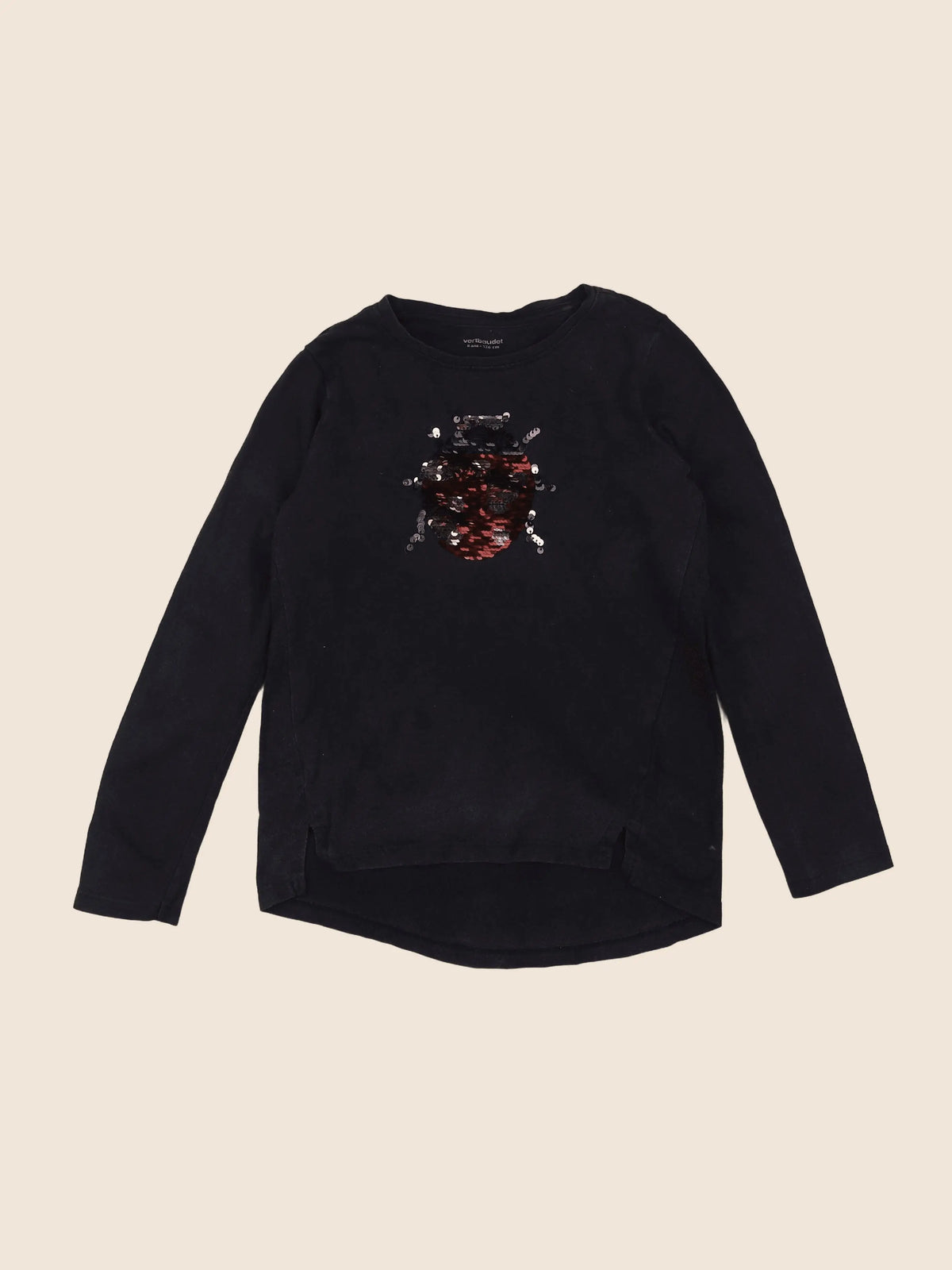 Vertbaudet - tee-shirt noir - 8 ans