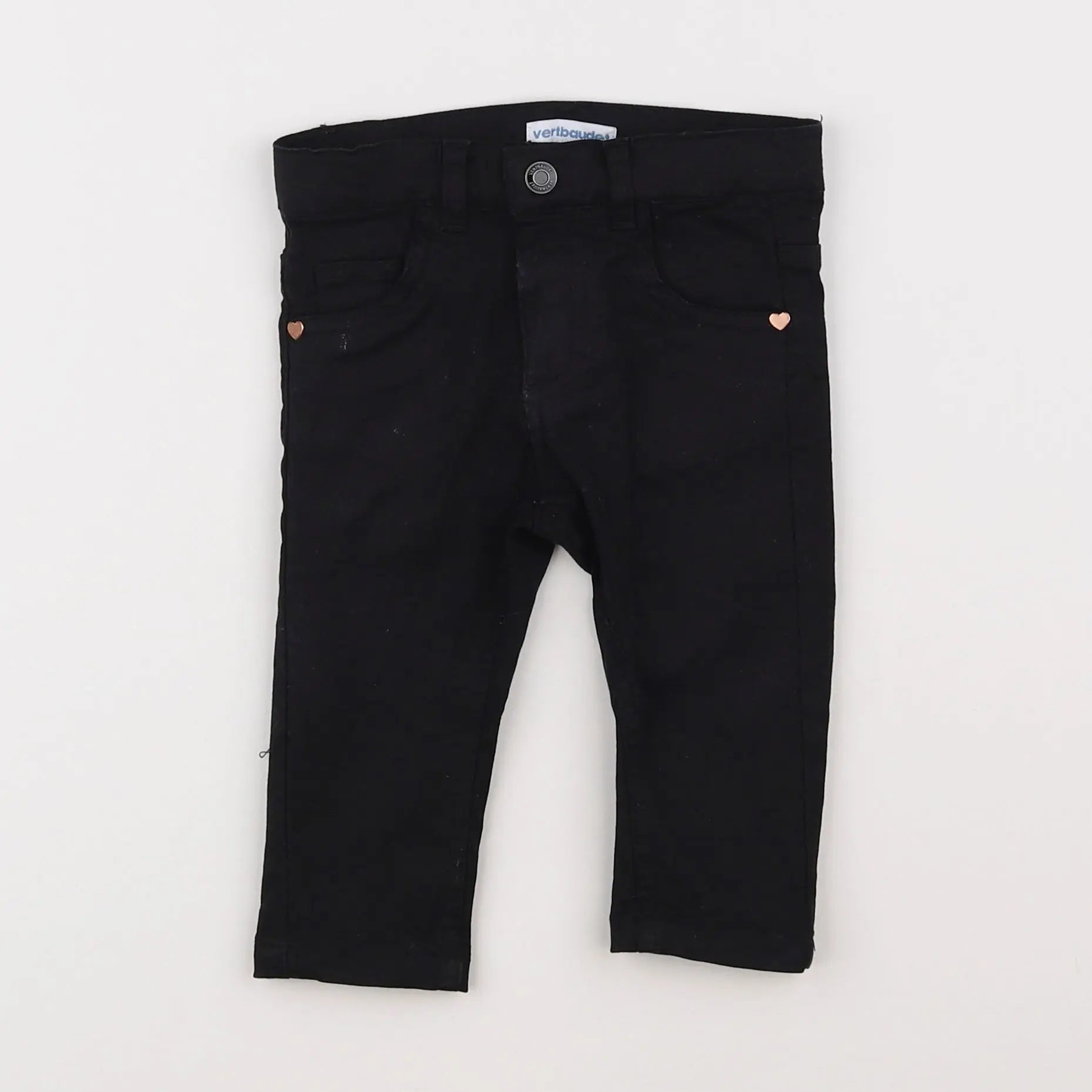 Vertbaudet - pantalon noir - 9 mois