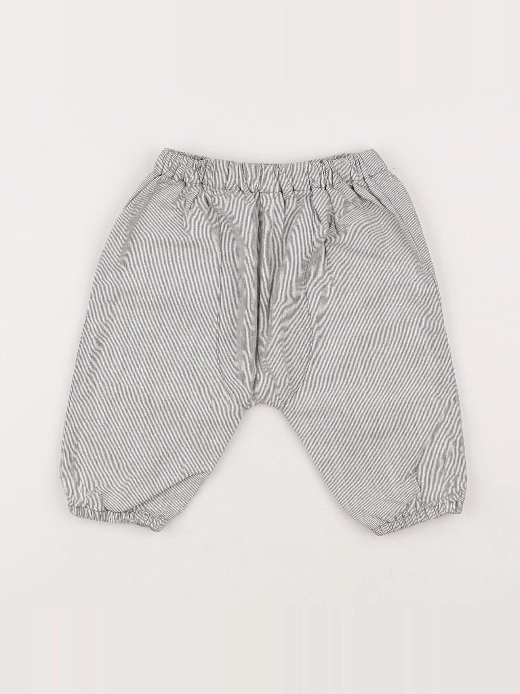 Boutchou - sarouel blanc, gris - 3 mois