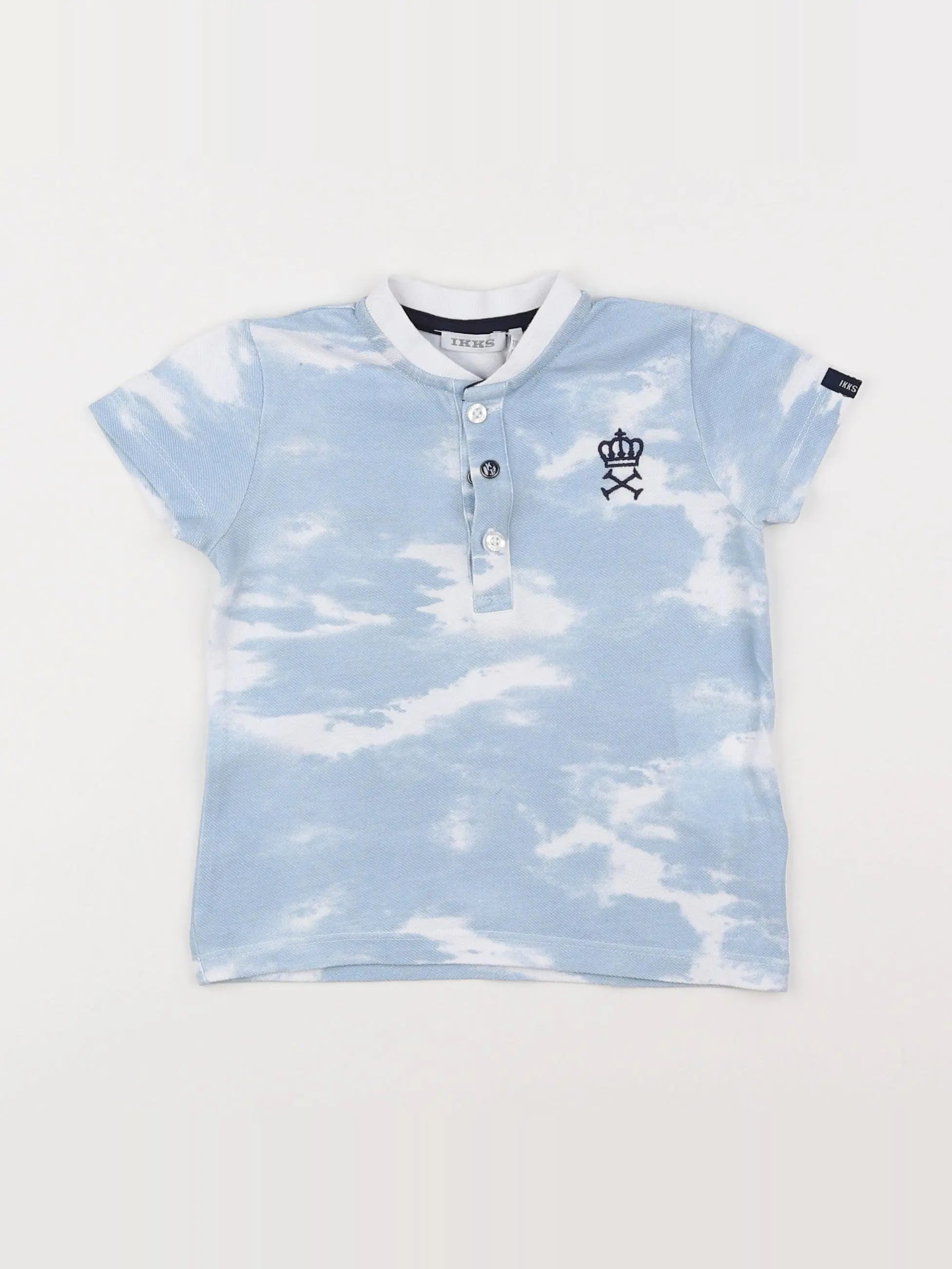 IKKS - polo bleu - 18 mois