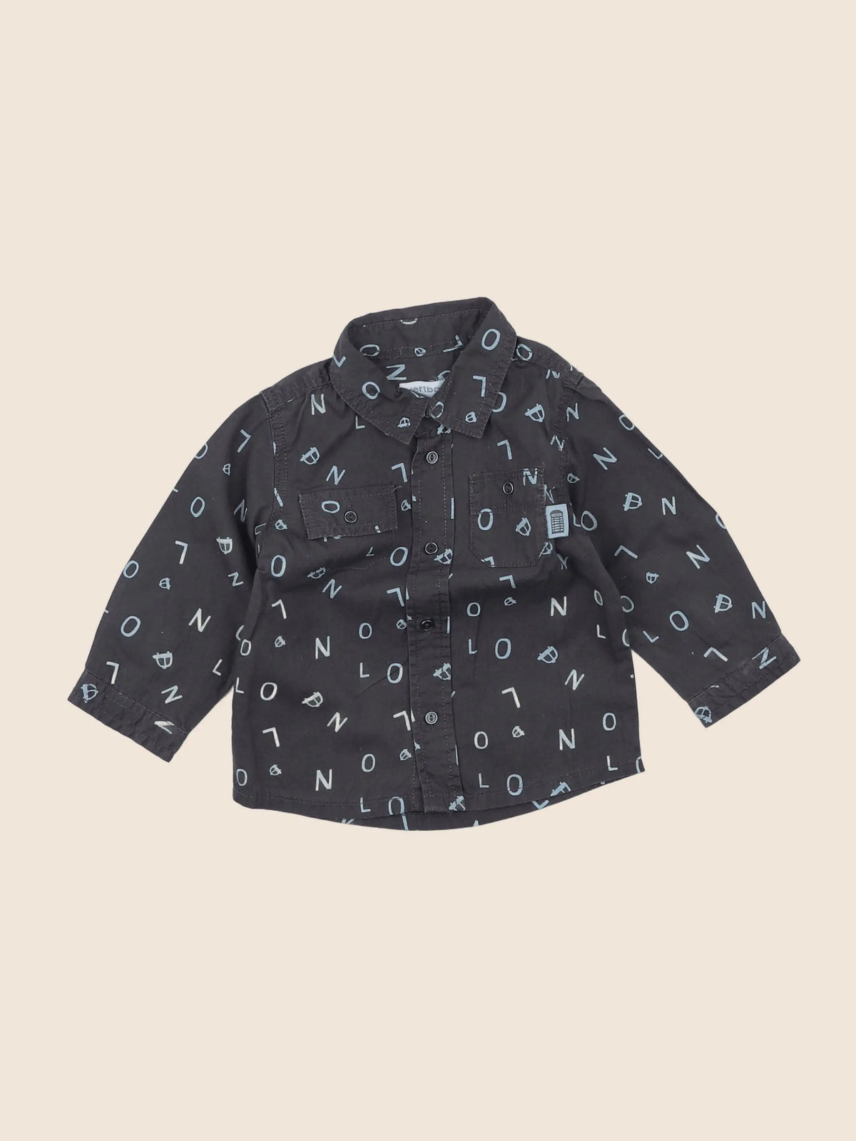 Vertbaudet - chemise gris - 6 mois