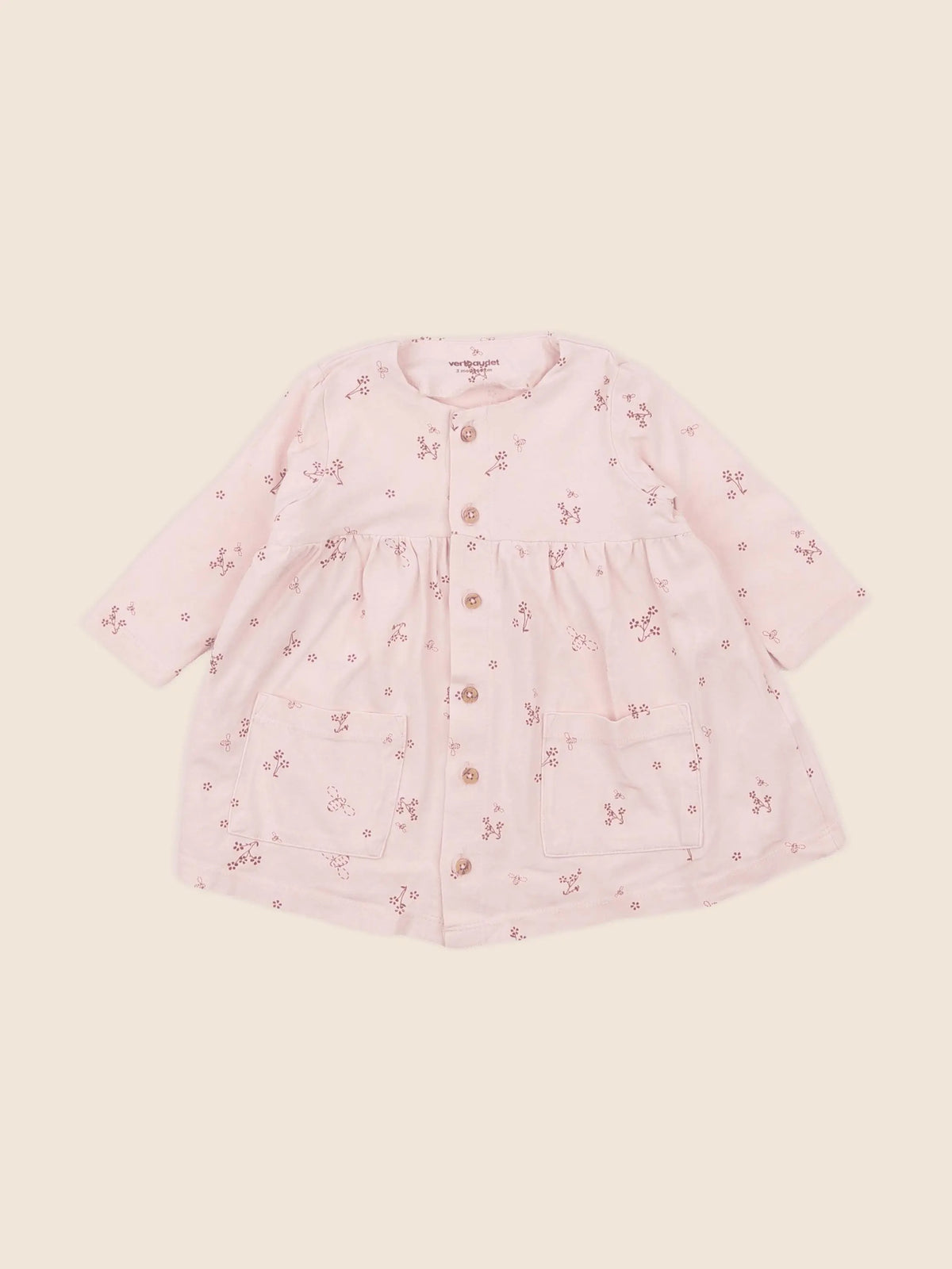 Vertbaudet - robe rose - 3 mois