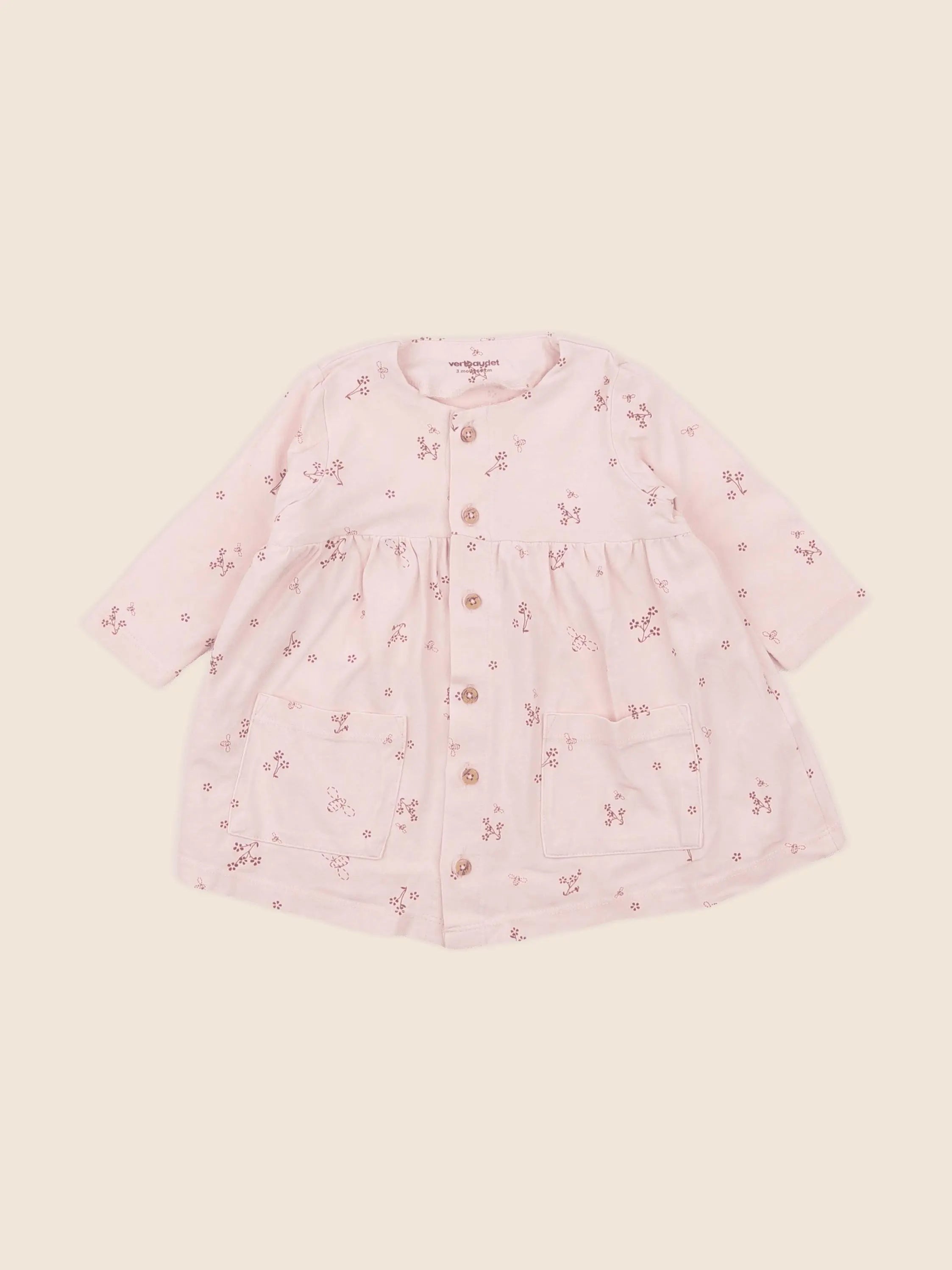 Vertbaudet - robe rose - 3 mois