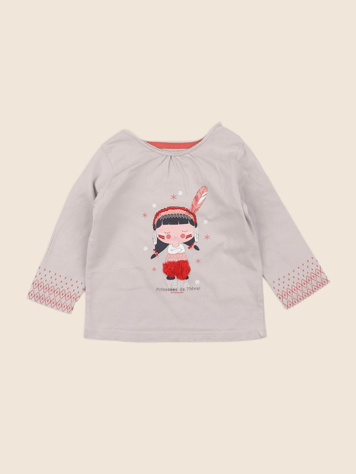 Vertbaudet - tee-shirt gris - 12 mois
