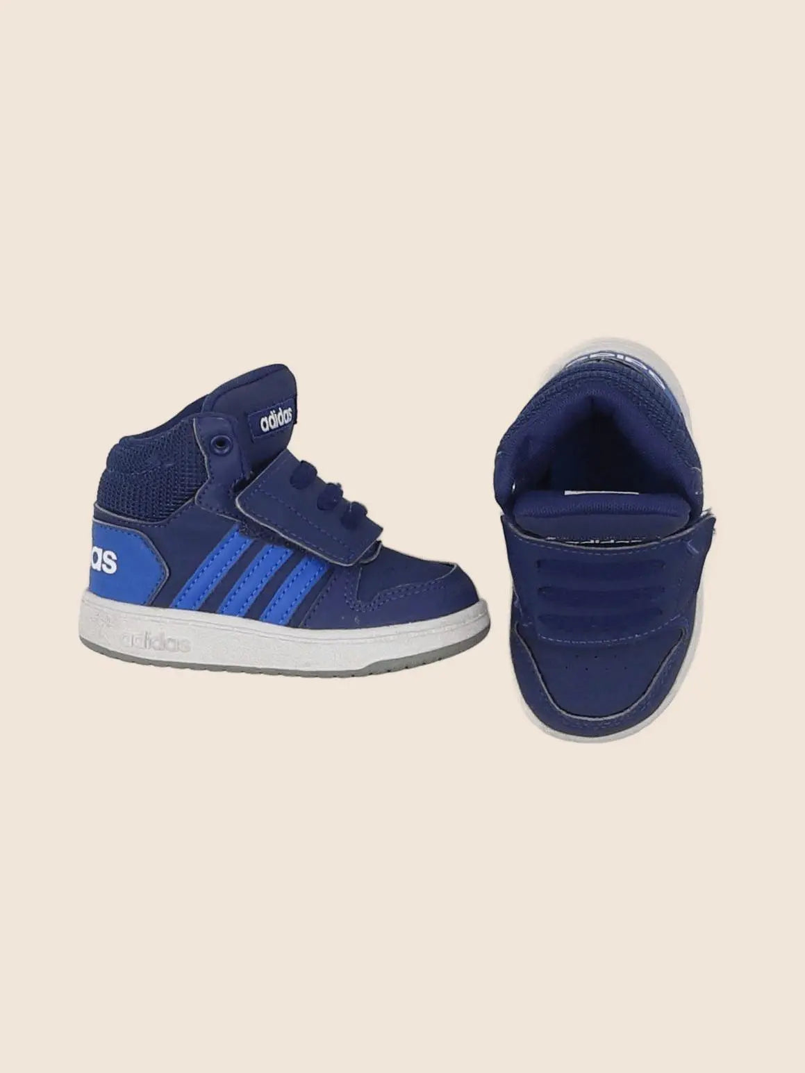 Adidas - tennis à scratch/ lacets bleu - pointure 20