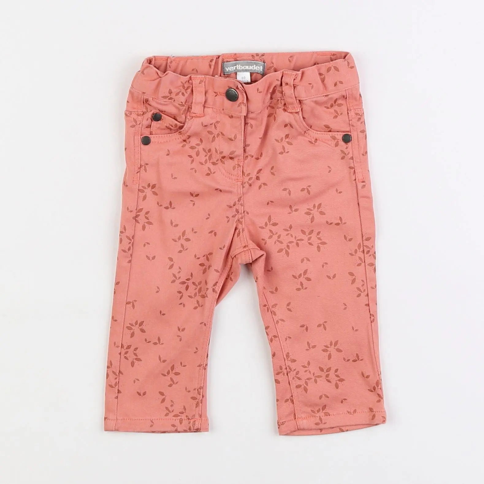 Vertbaudet - pantalon orange - 3 mois