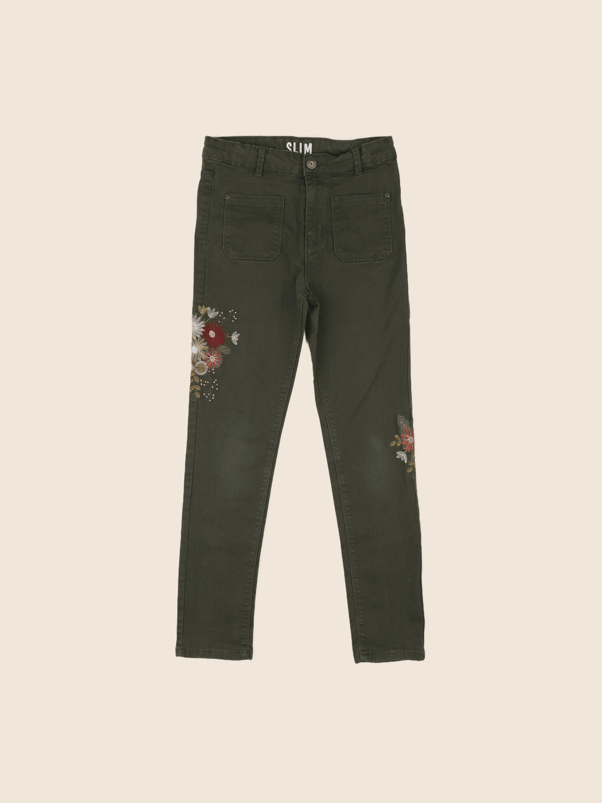 Vertbaudet - pantalon vert - 10 ans