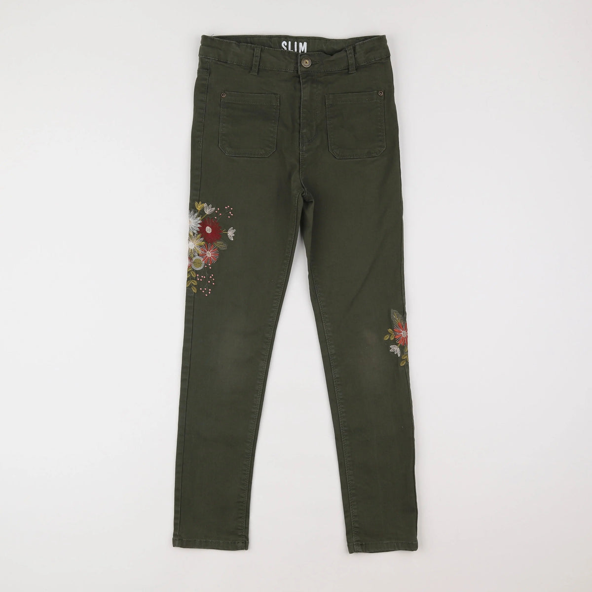 Vertbaudet - pantalon vert - 10 ans