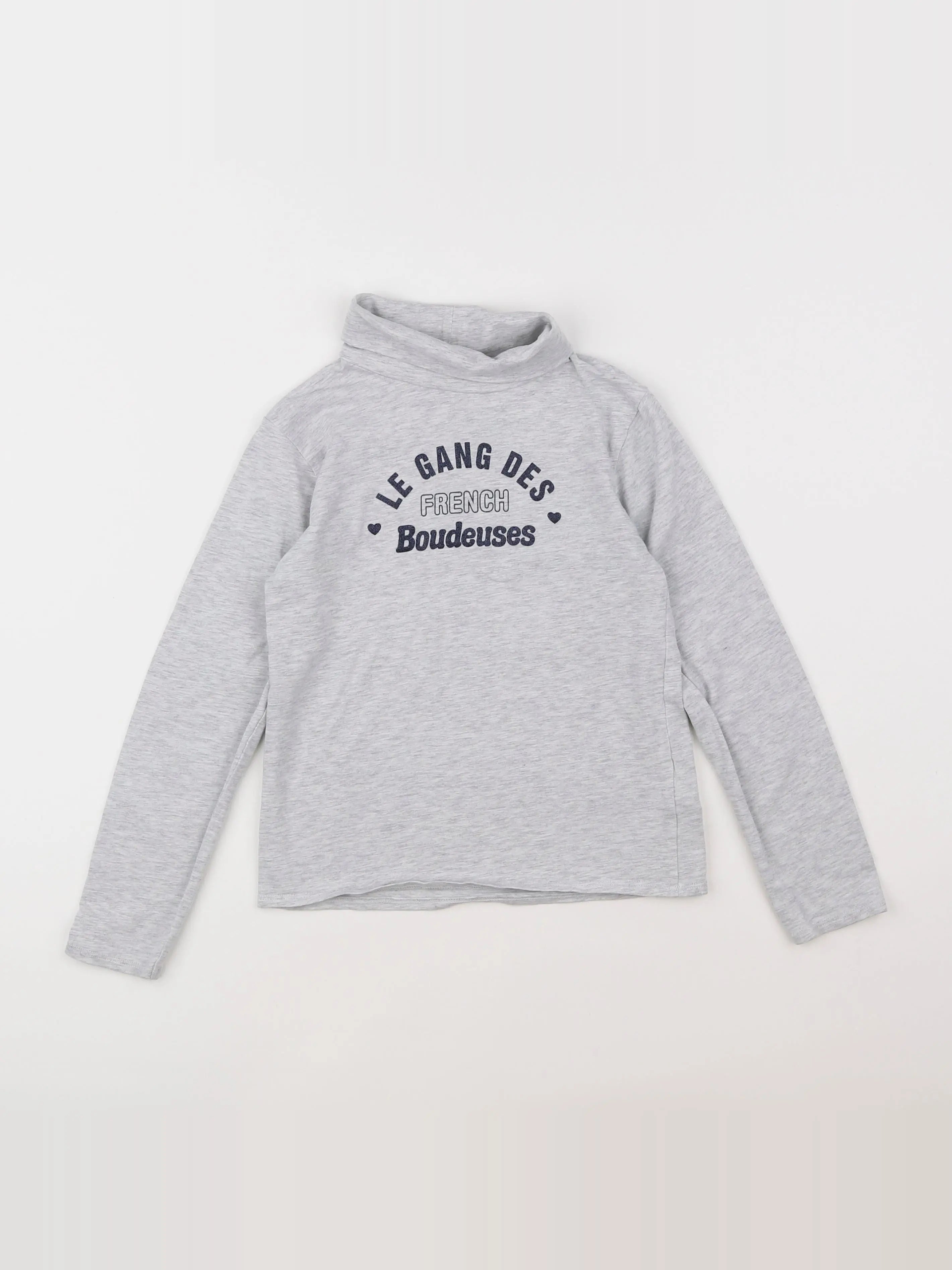 Vertbaudet - sous-pull gris - 8 ans