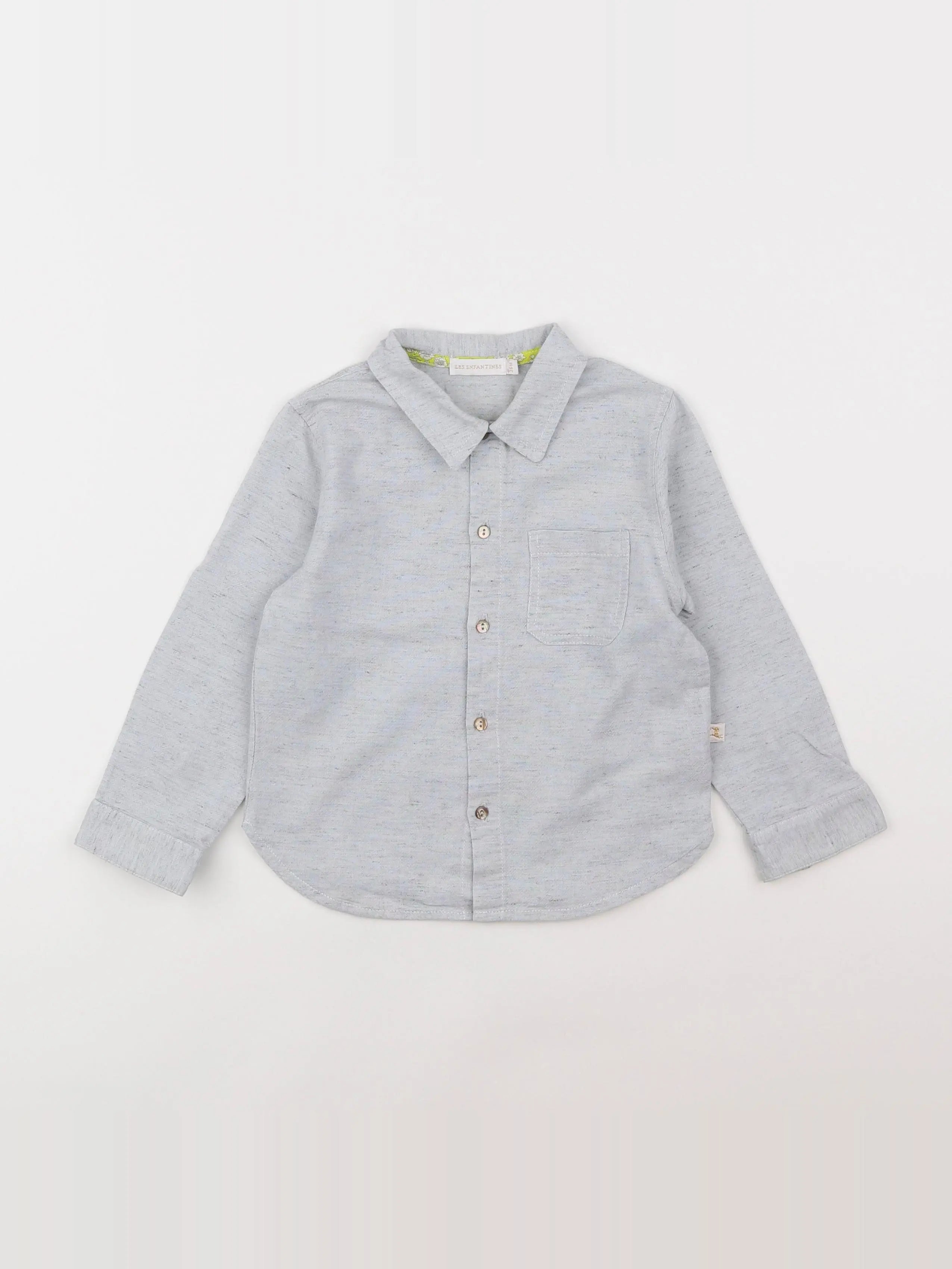 Les Enfantines - chemise gris - 3 ans
