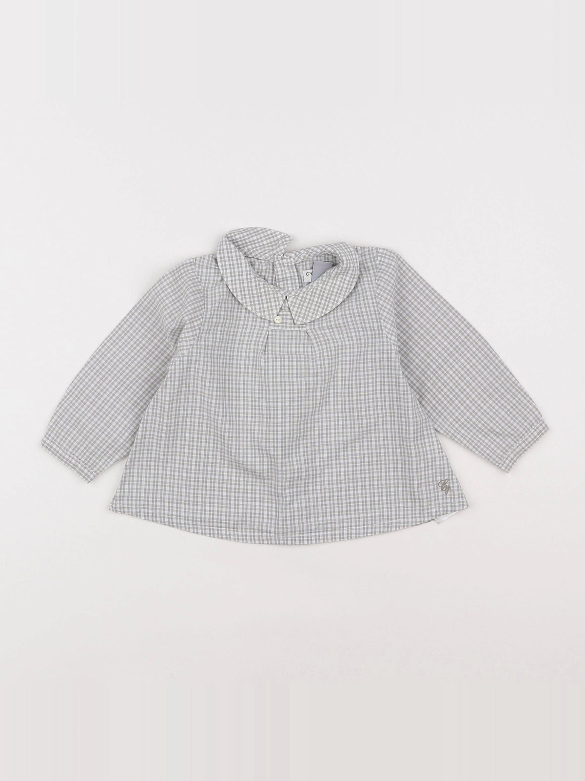 Cyrillus - blouse blanc, gris - 12 mois