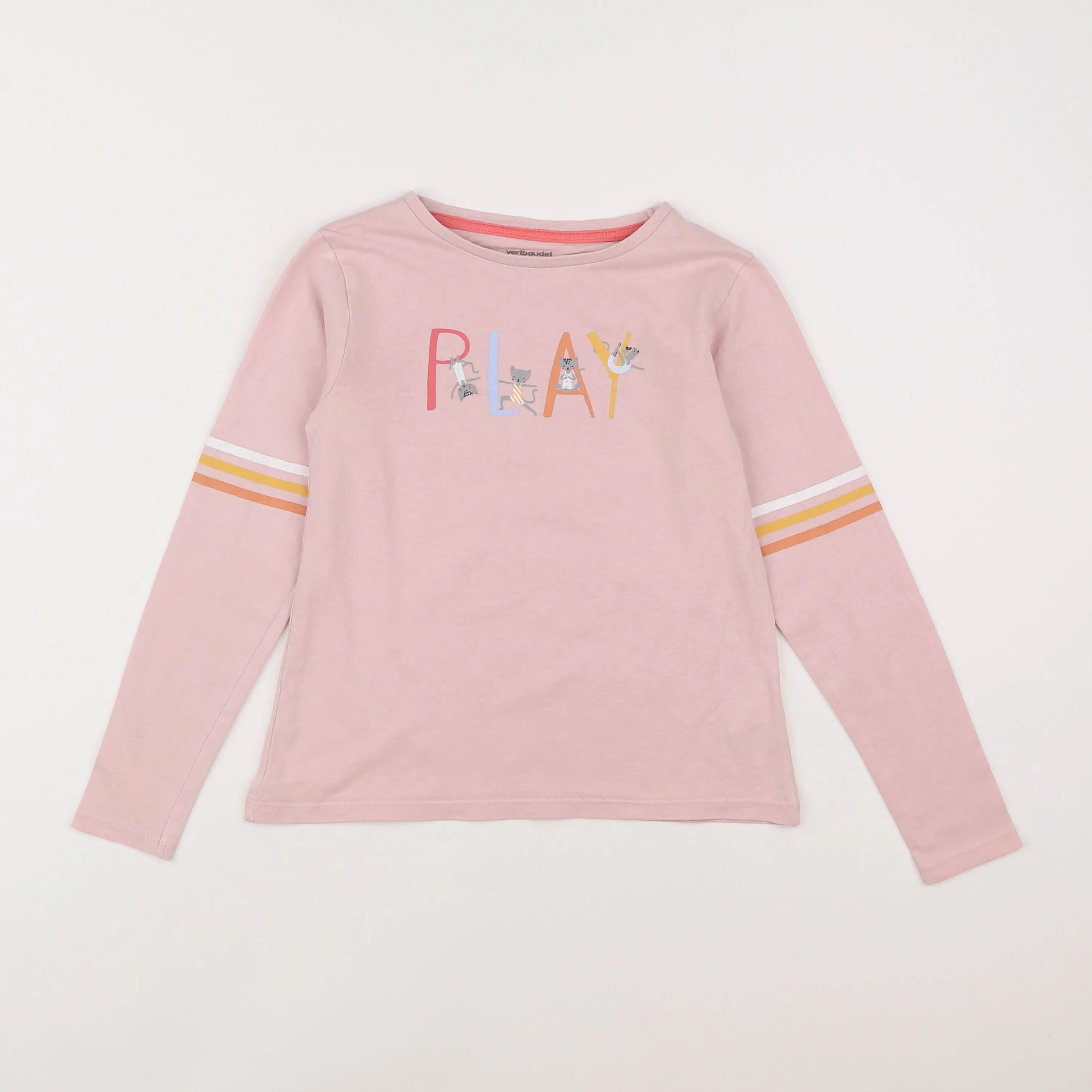 Vertbaudet - tee-shirt rose - 8 ans