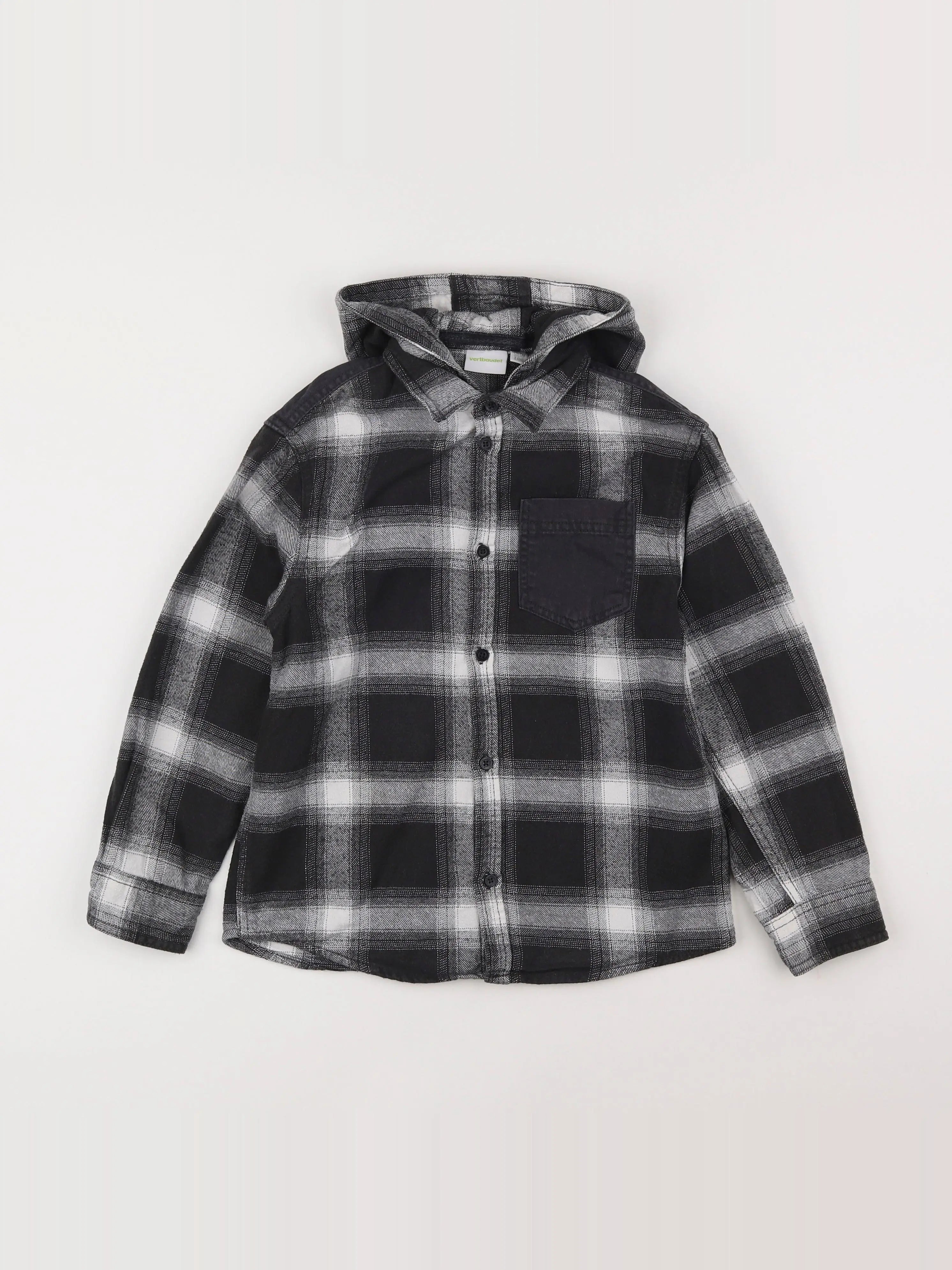 Vertbaudet - chemise gris - 8 ans