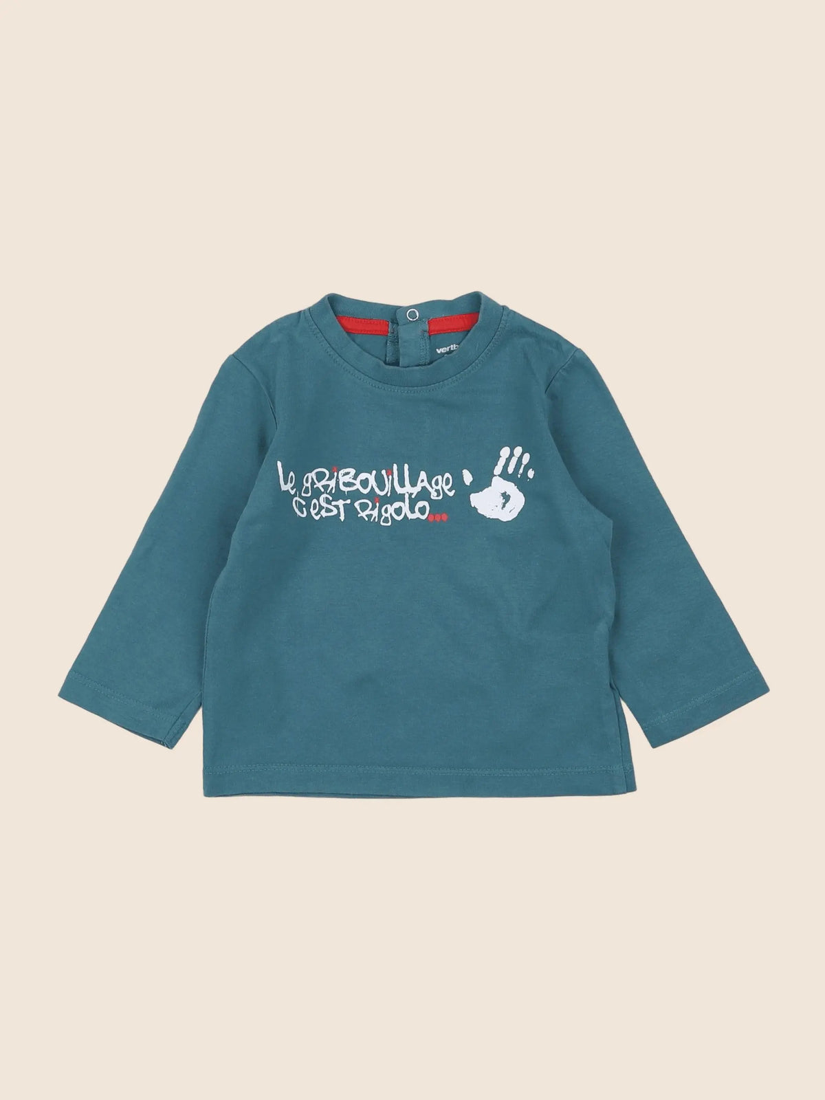 Vertbaudet - tee-shirt vert - 9 mois