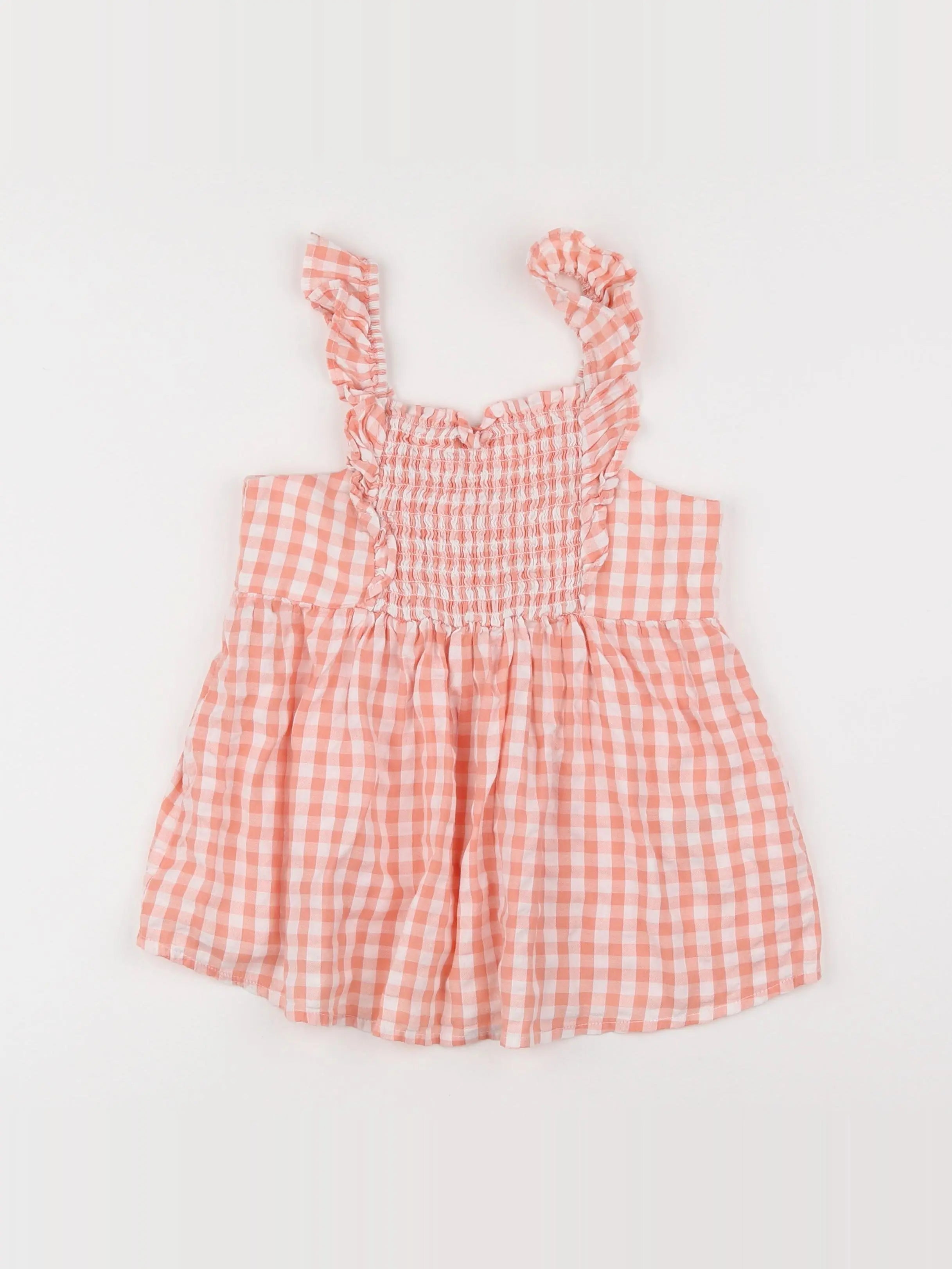 Vertbaudet - blouse blanc, orange - 9 ans