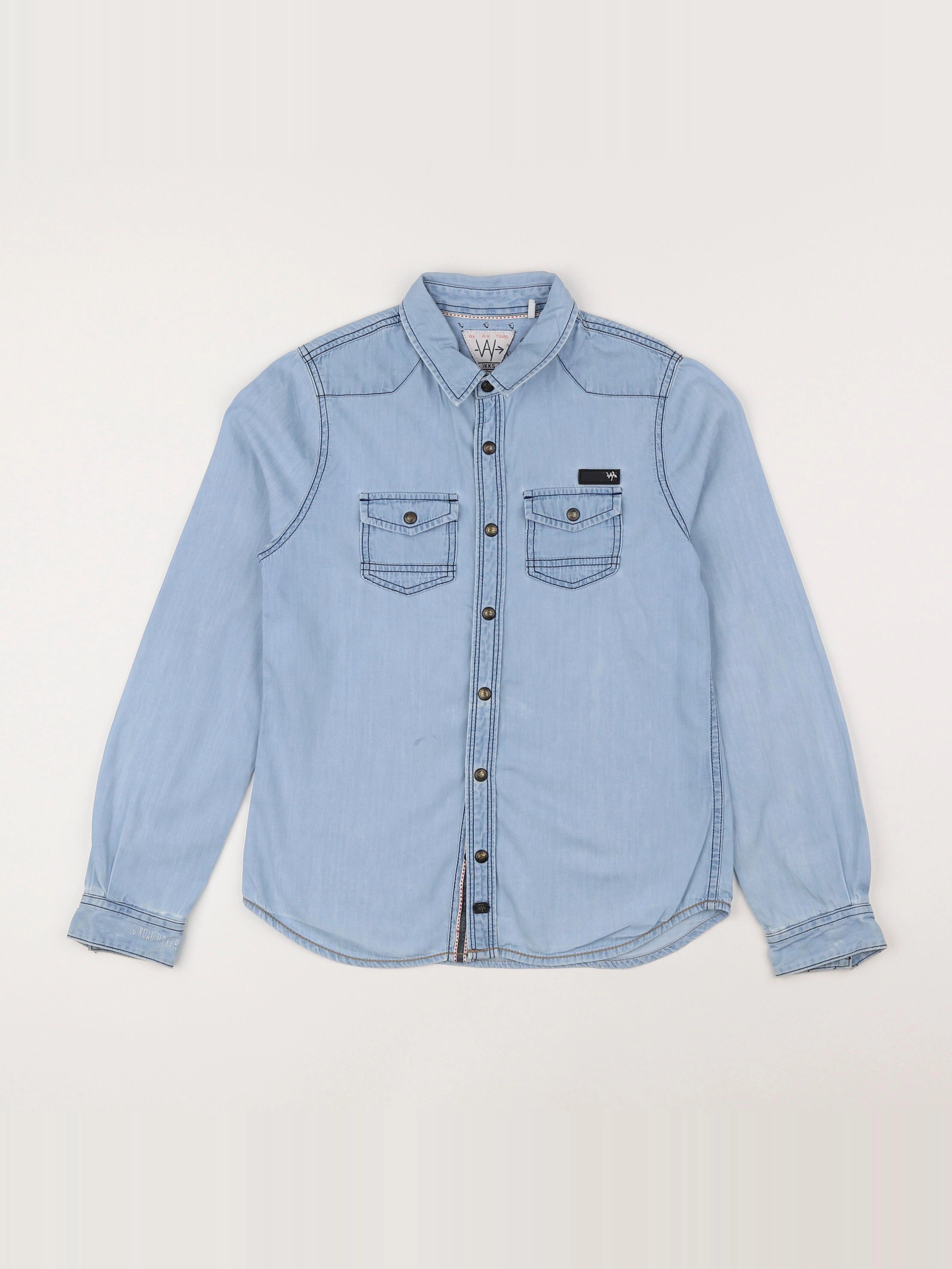 IKKS - chemise bleu - 10 ans