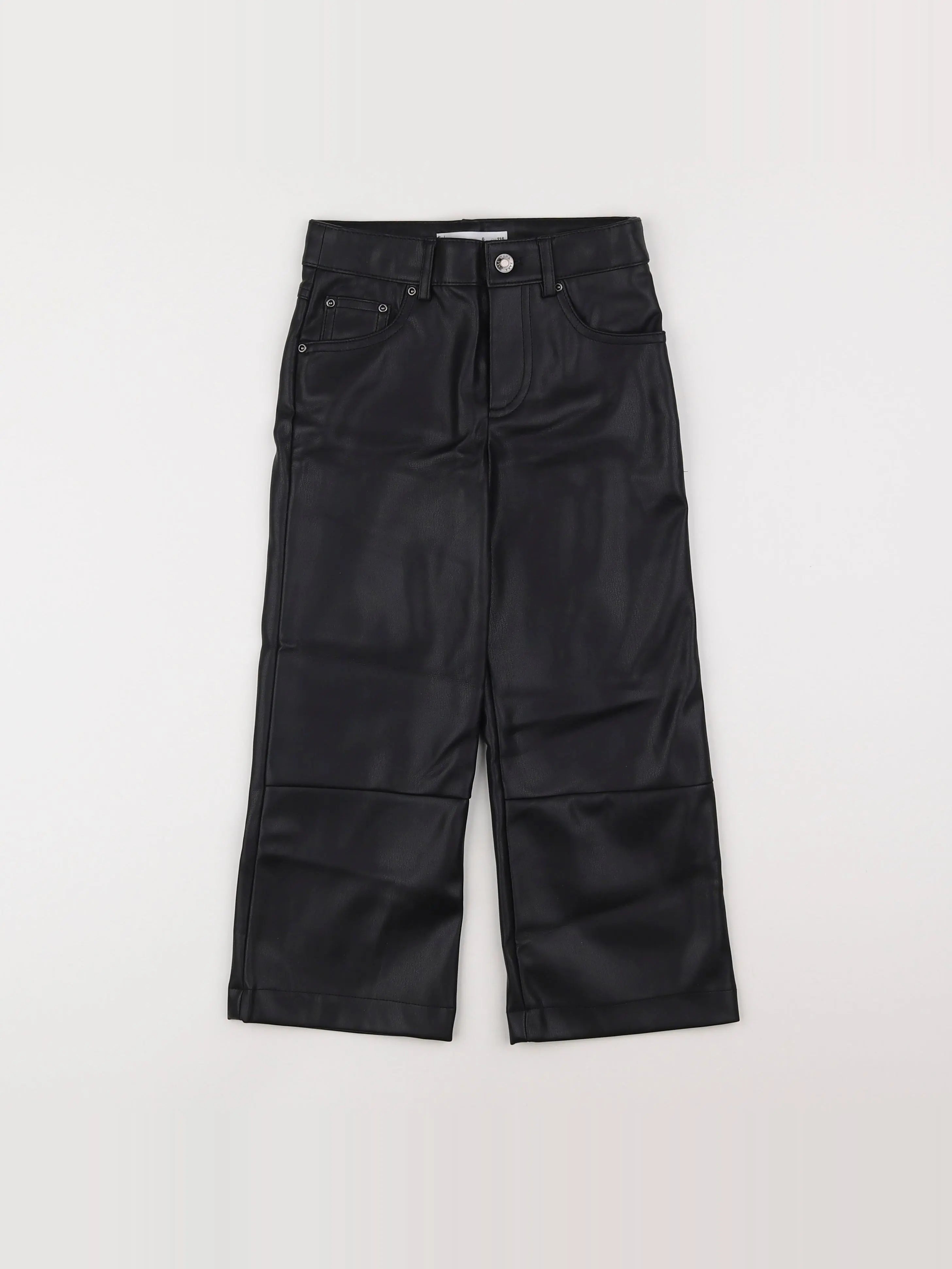 Zara - pantalon simili noir - 6 ans