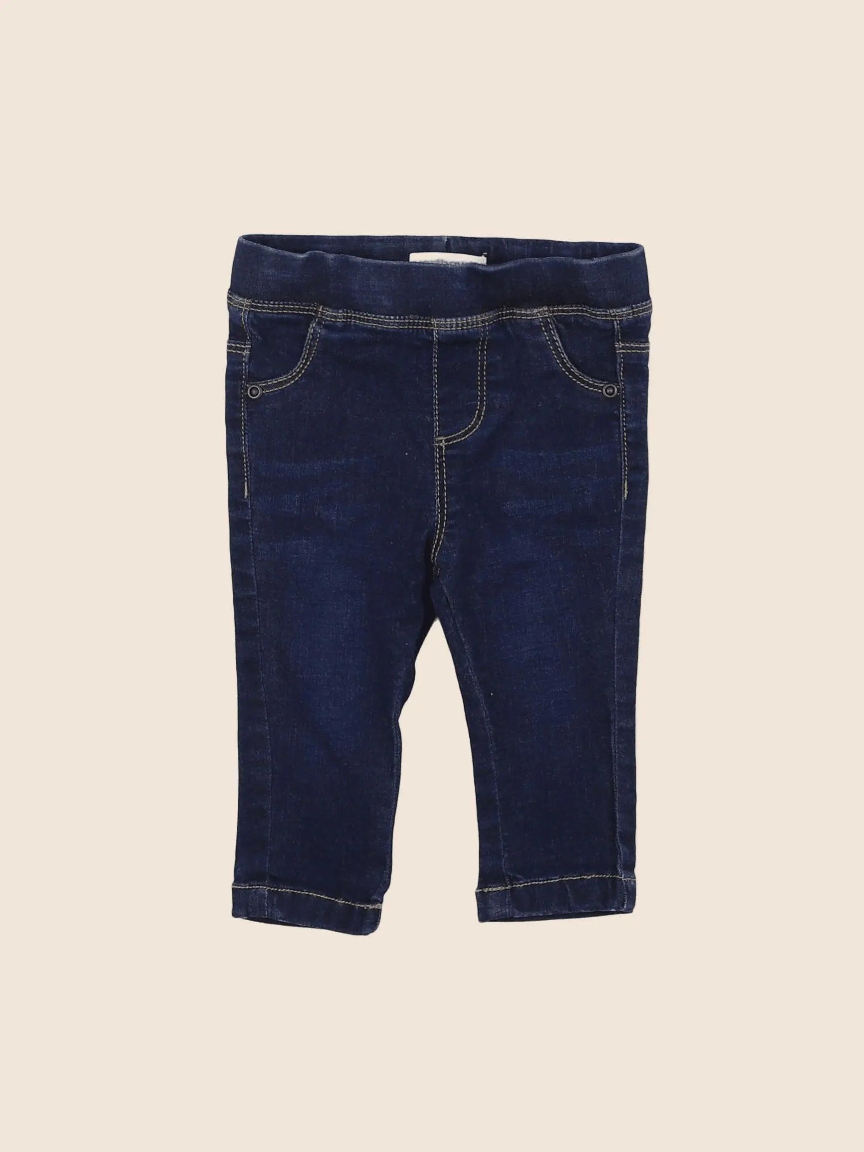 Vertbaudet - jegging bleu - 6 mois