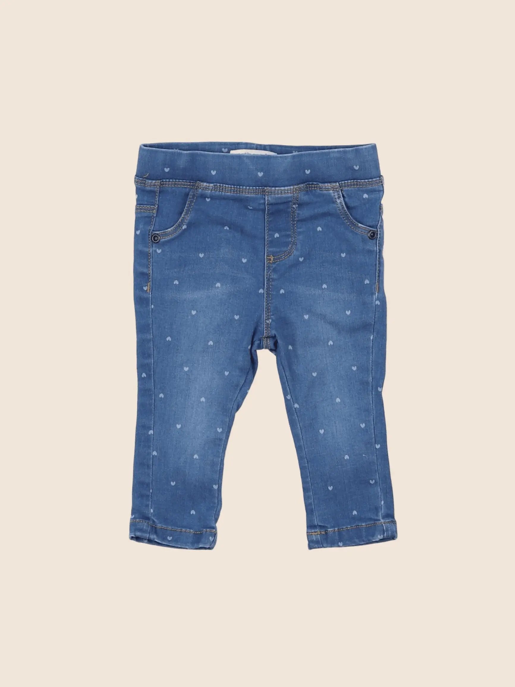 Vertbaudet - jegging bleu - 6 mois