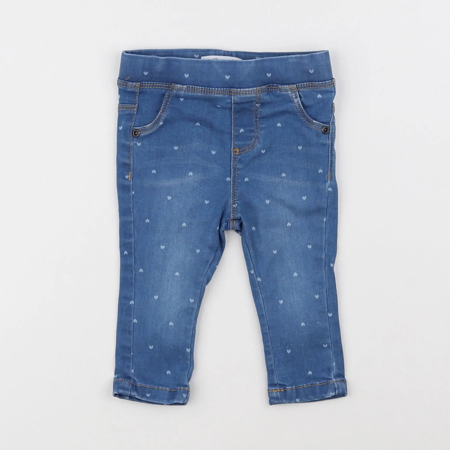 Vertbaudet - jegging bleu - 6 mois