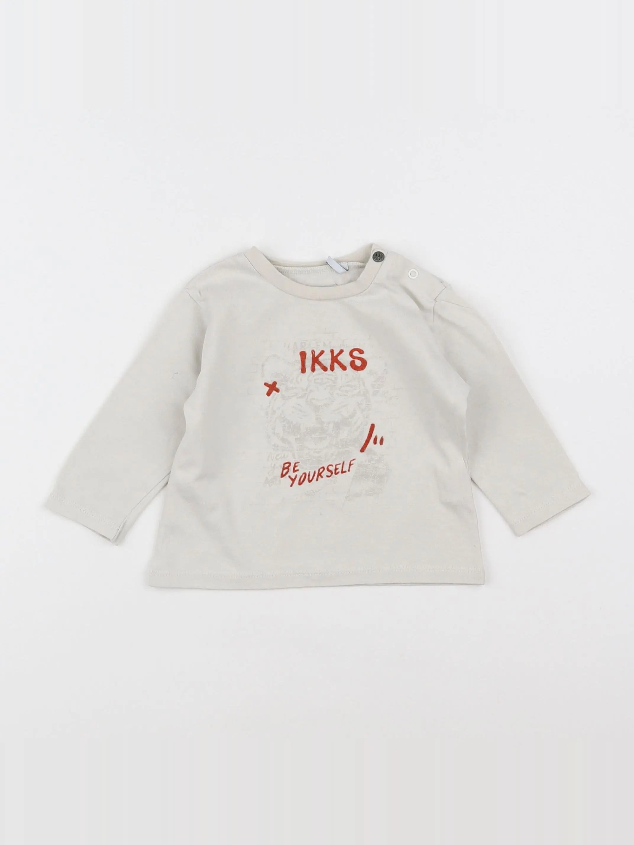IKKS - tee-shirt beige - 6 mois